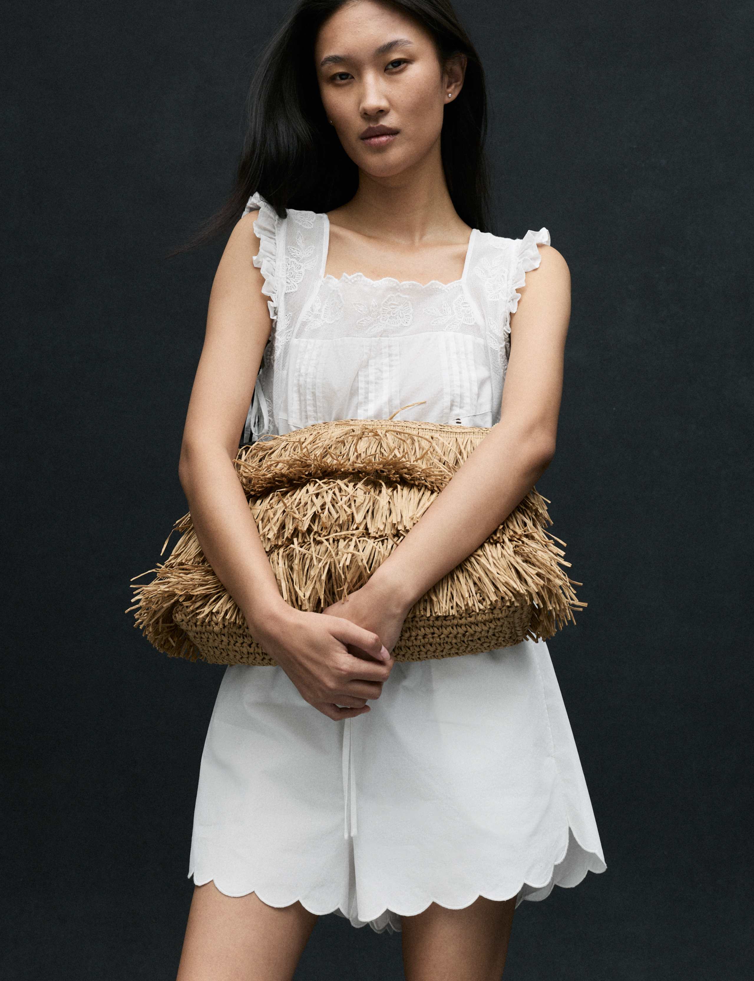 Pure Cotton Scallop Hem Shorts 7 of 7