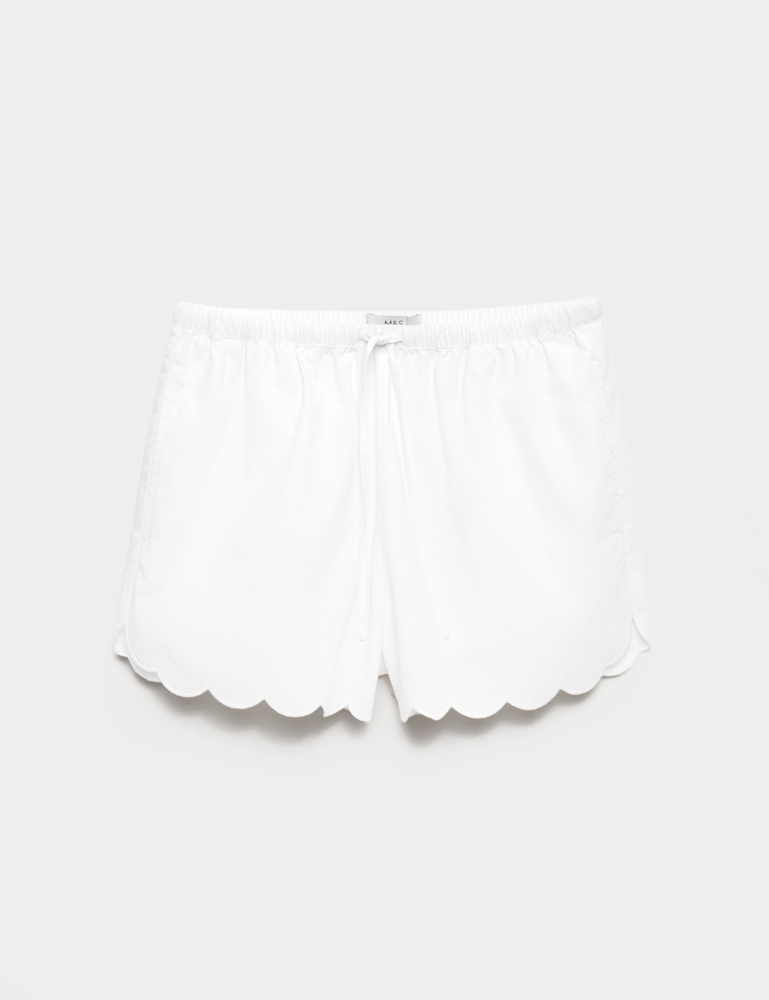 Pure Cotton Scallop Hem Shorts 2 of 7