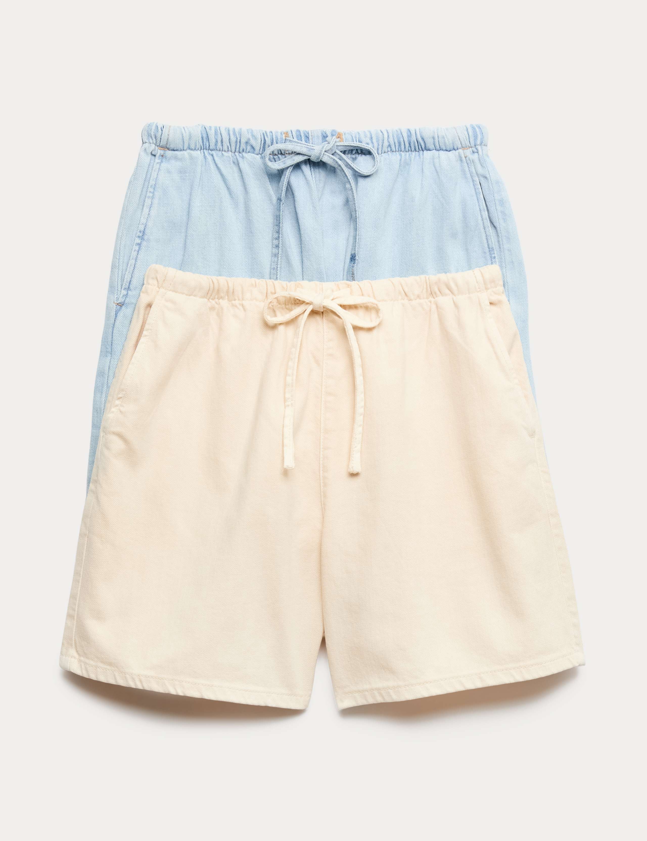 2pk Cotton Rich Pull On Denim Shorts 1 of 1