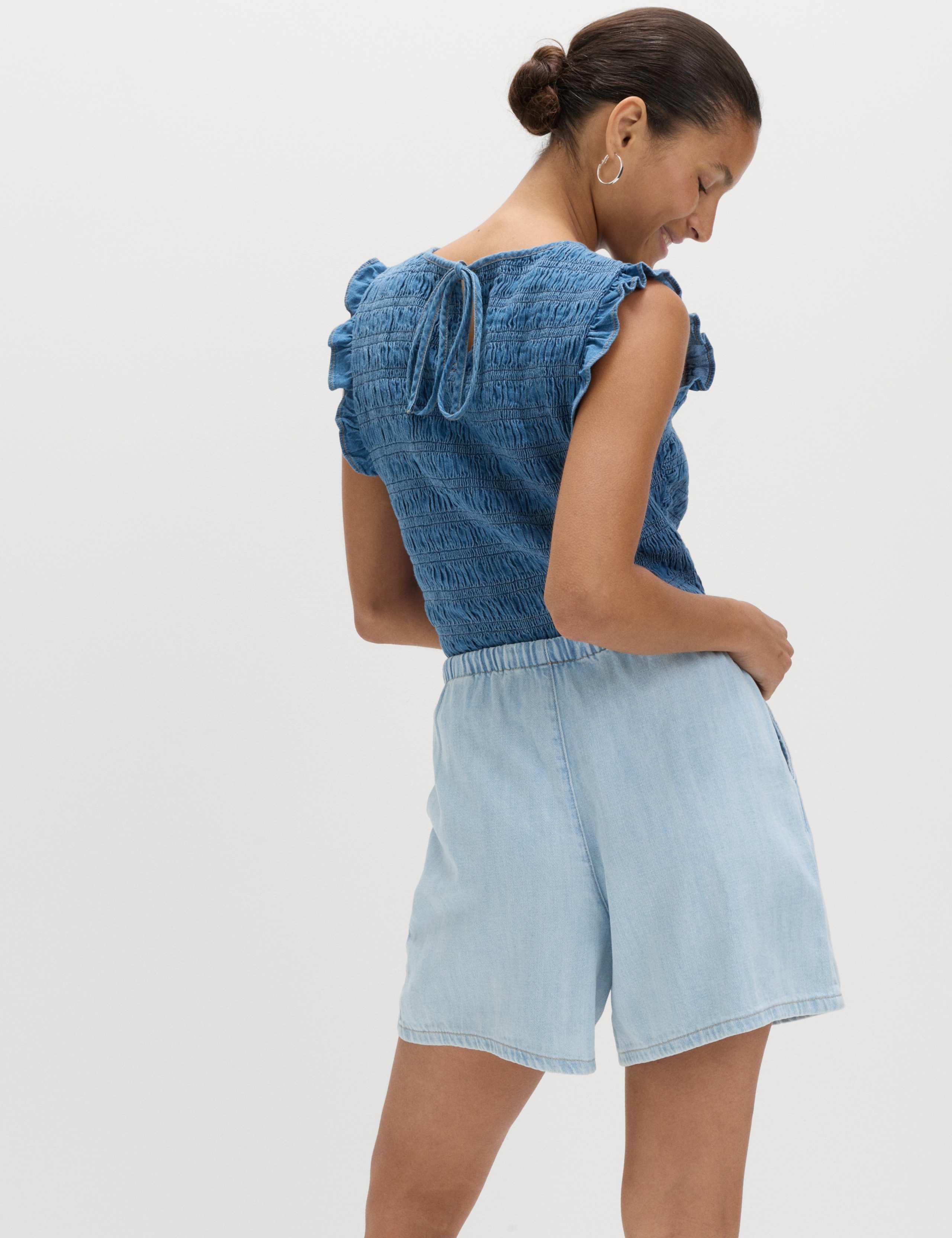 2pk Cotton Rich Pull On Denim Shorts 3 of 5