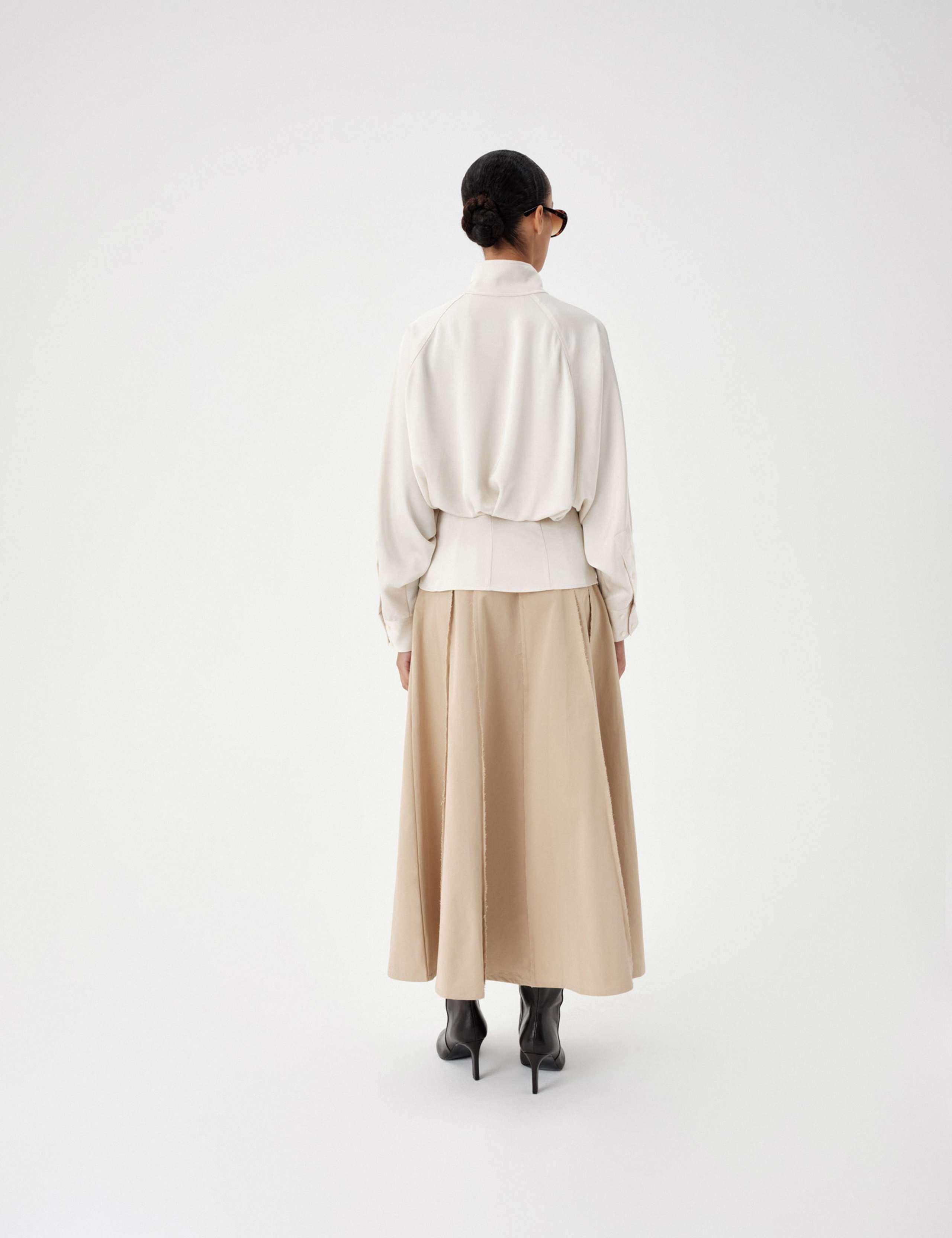 Pure Cotton Frayed Midi Circle Skirt 6 of 6