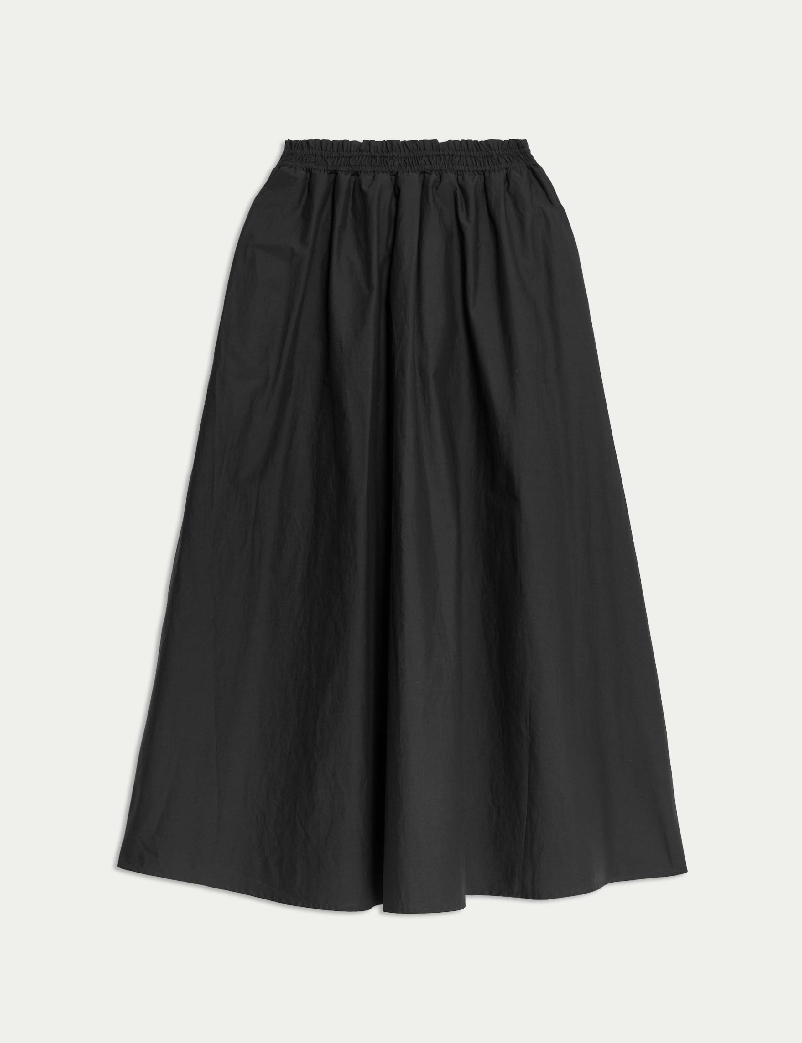 Pure Cotton Poplin A-line Skirt 2 of 5