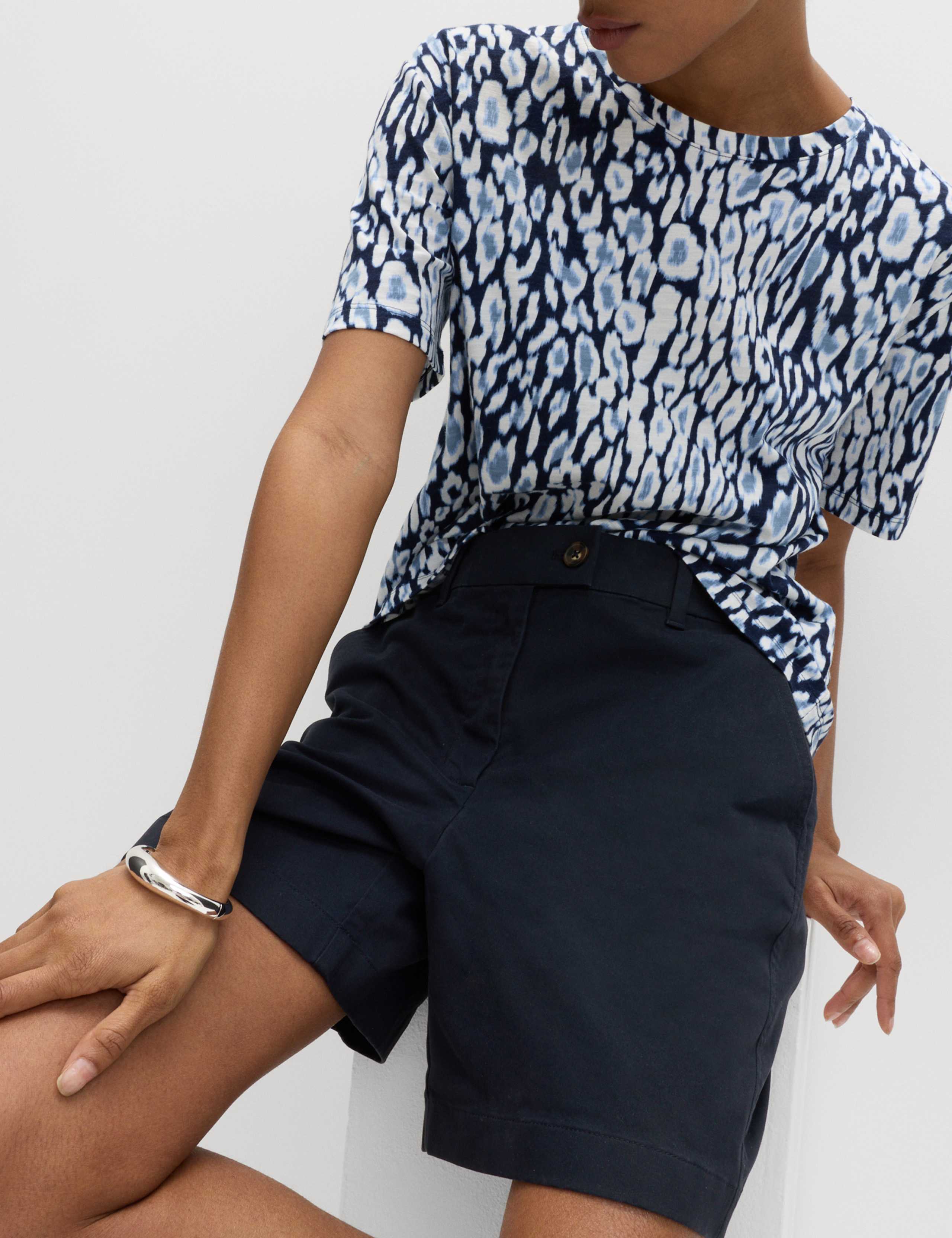 Cotton Rich High Waisted Chino Shorts 4 of 5