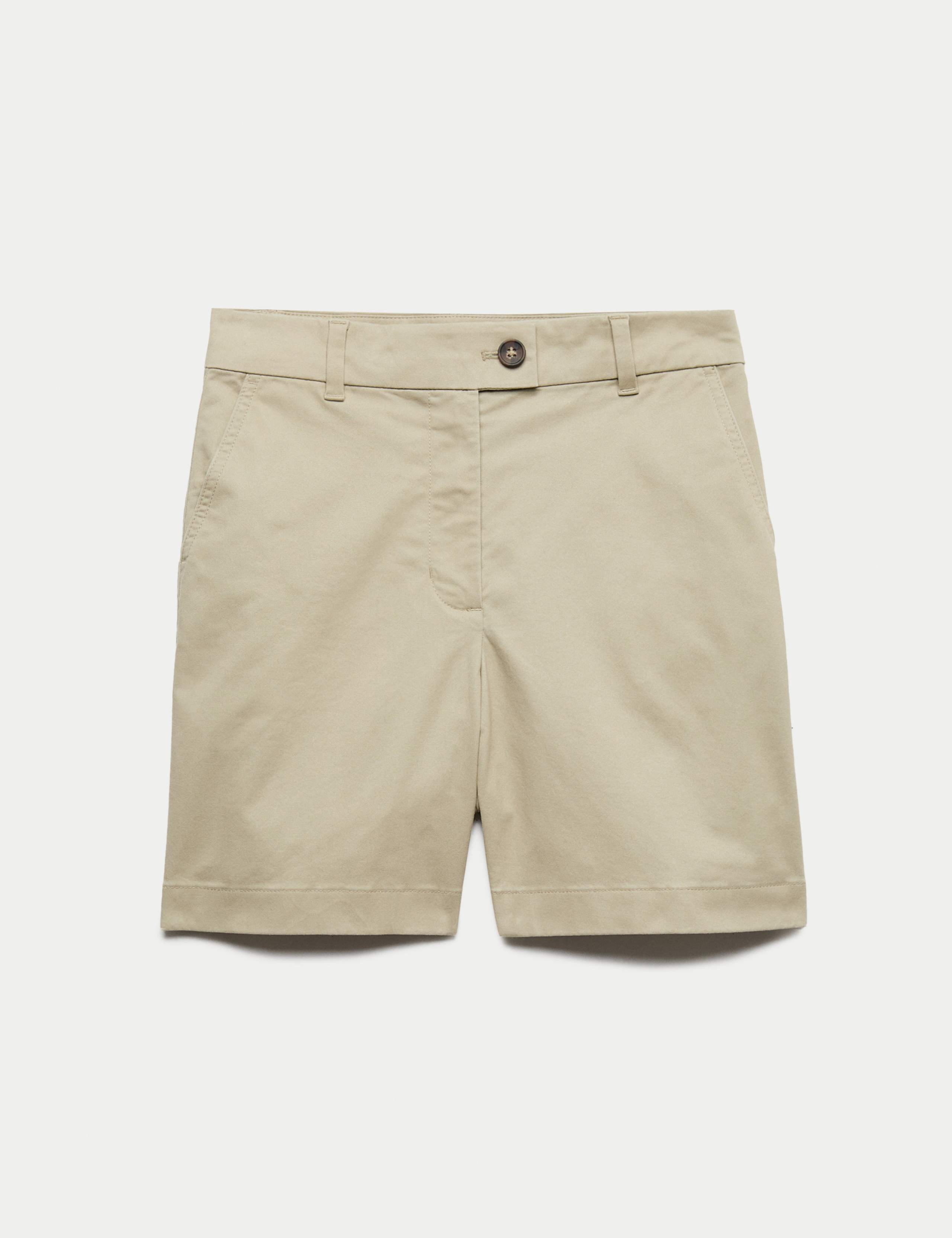 Cotton Rich High Waisted Chino Shorts 2 of 5