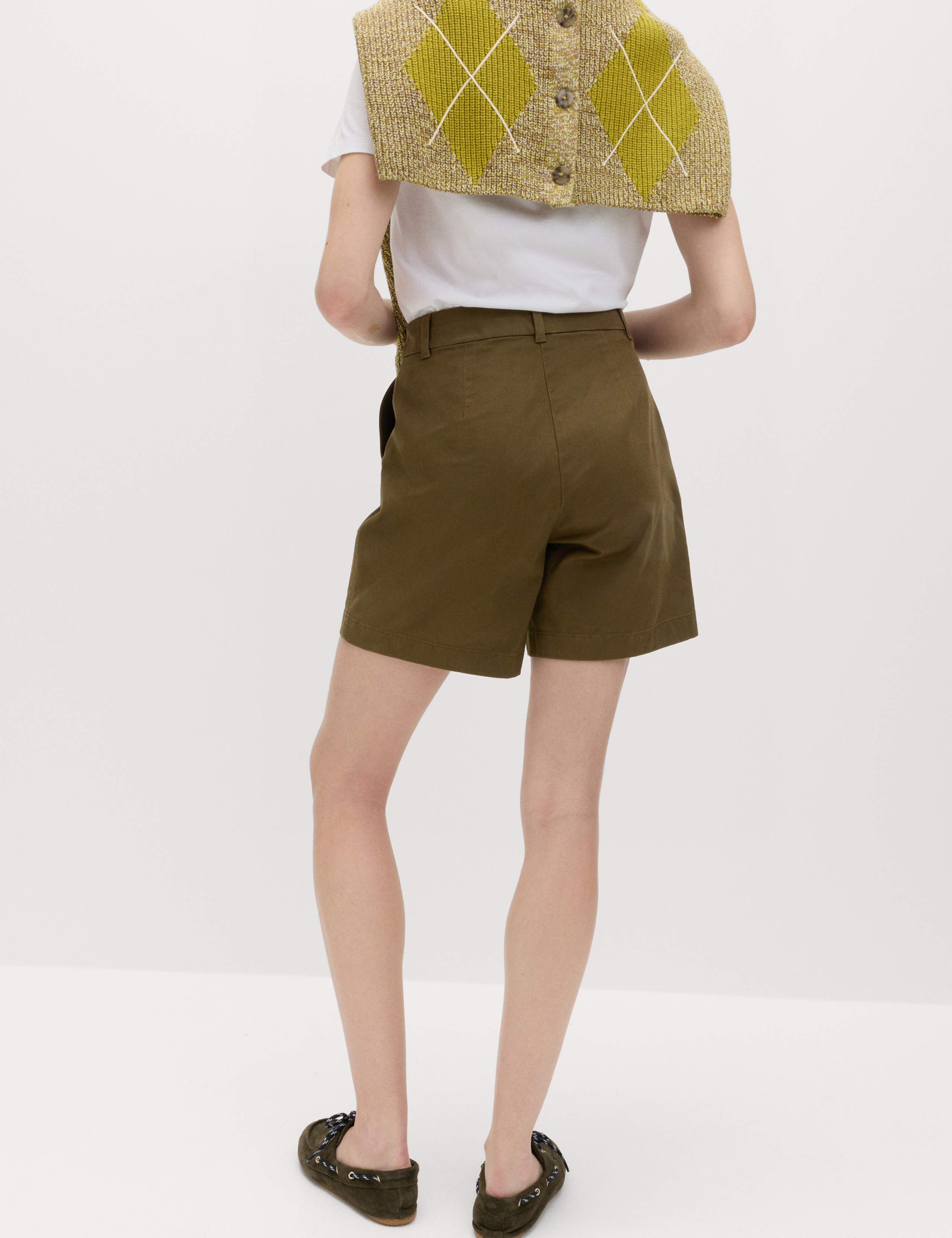 Cotton Rich High Waisted Chino Shorts 5 of 6