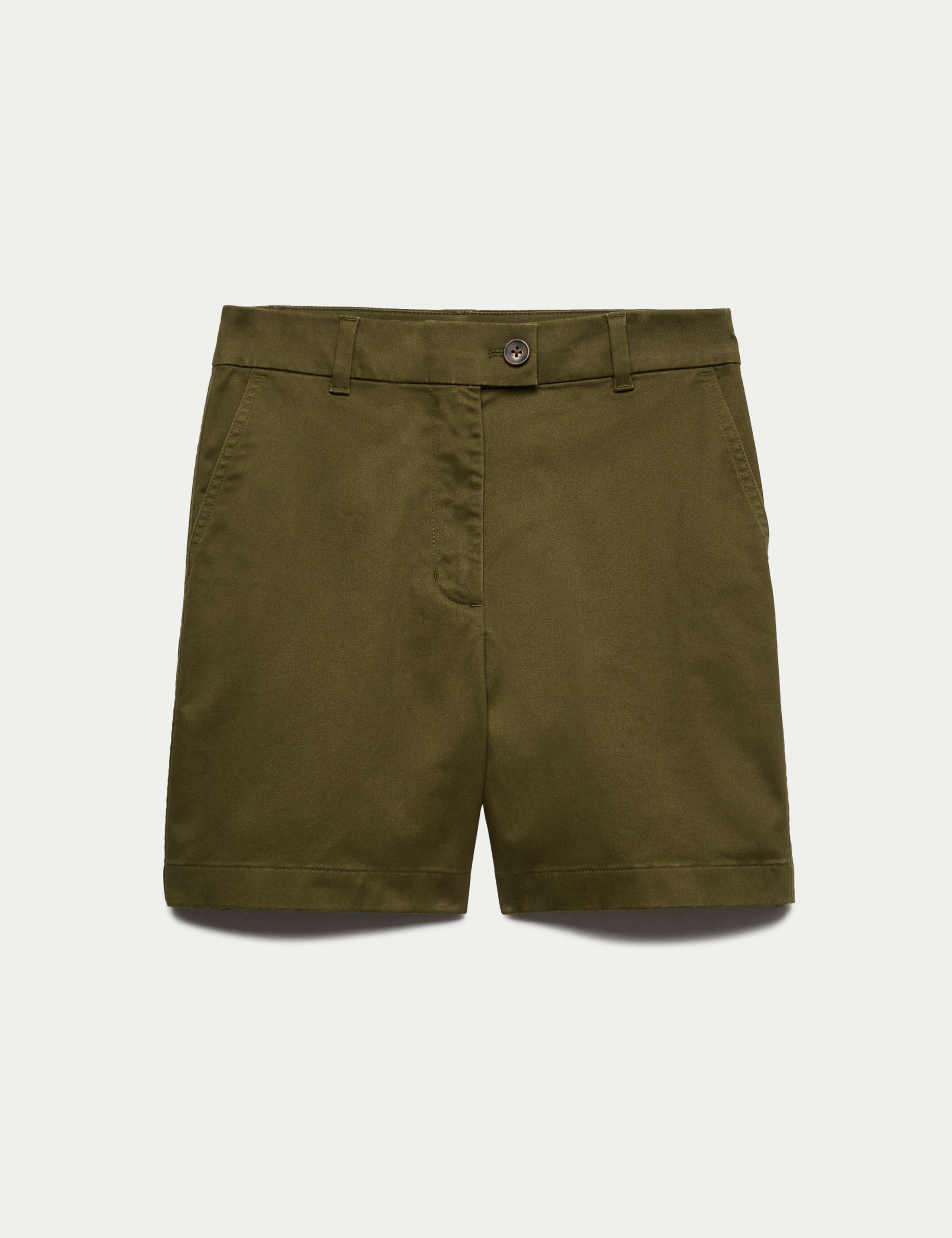 Cotton Rich High Waisted Chino Shorts 2 of 6