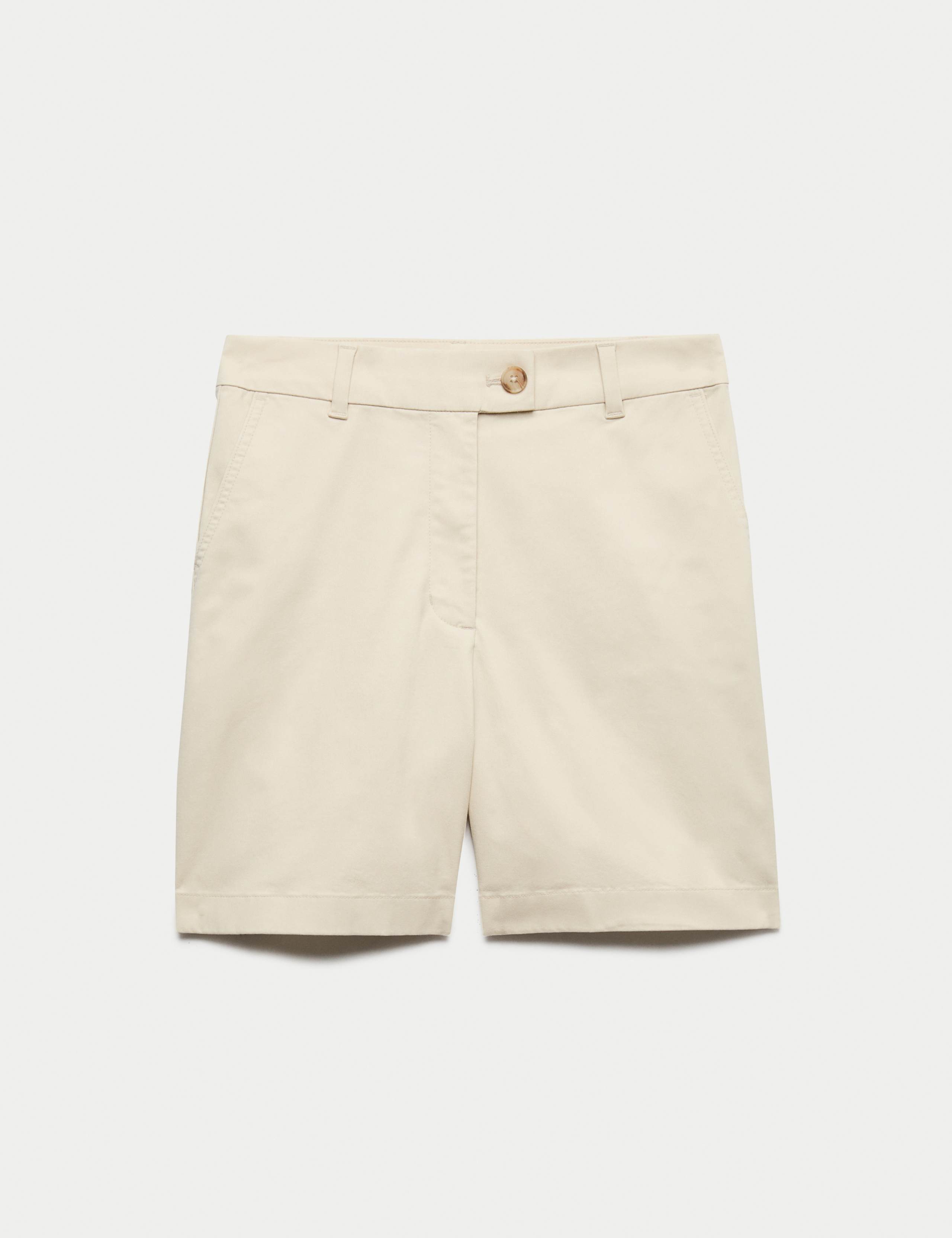 Cotton Rich High Waisted Chino Shorts 2 of 5