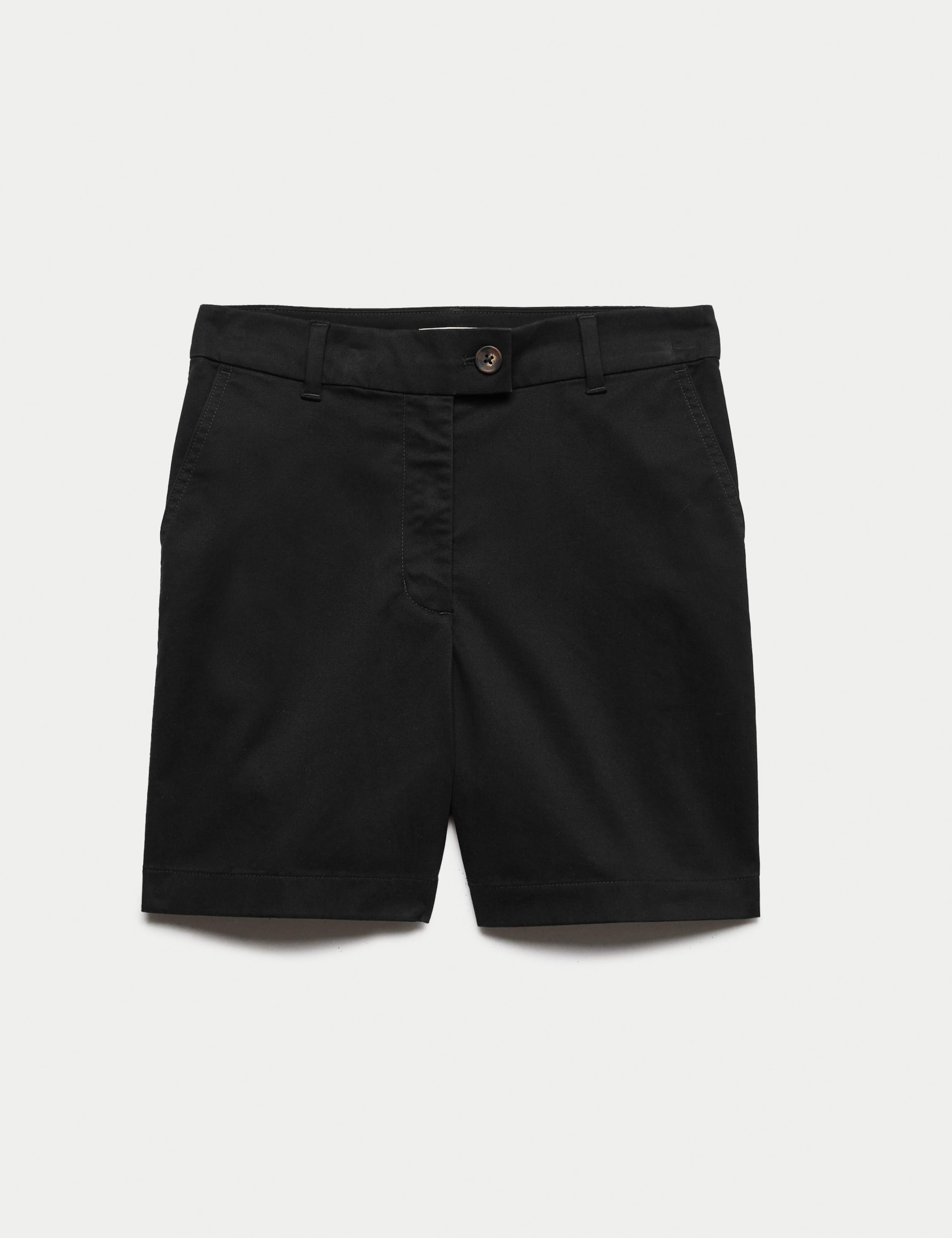 Cotton Rich High Waisted Chino Shorts 2 of 5