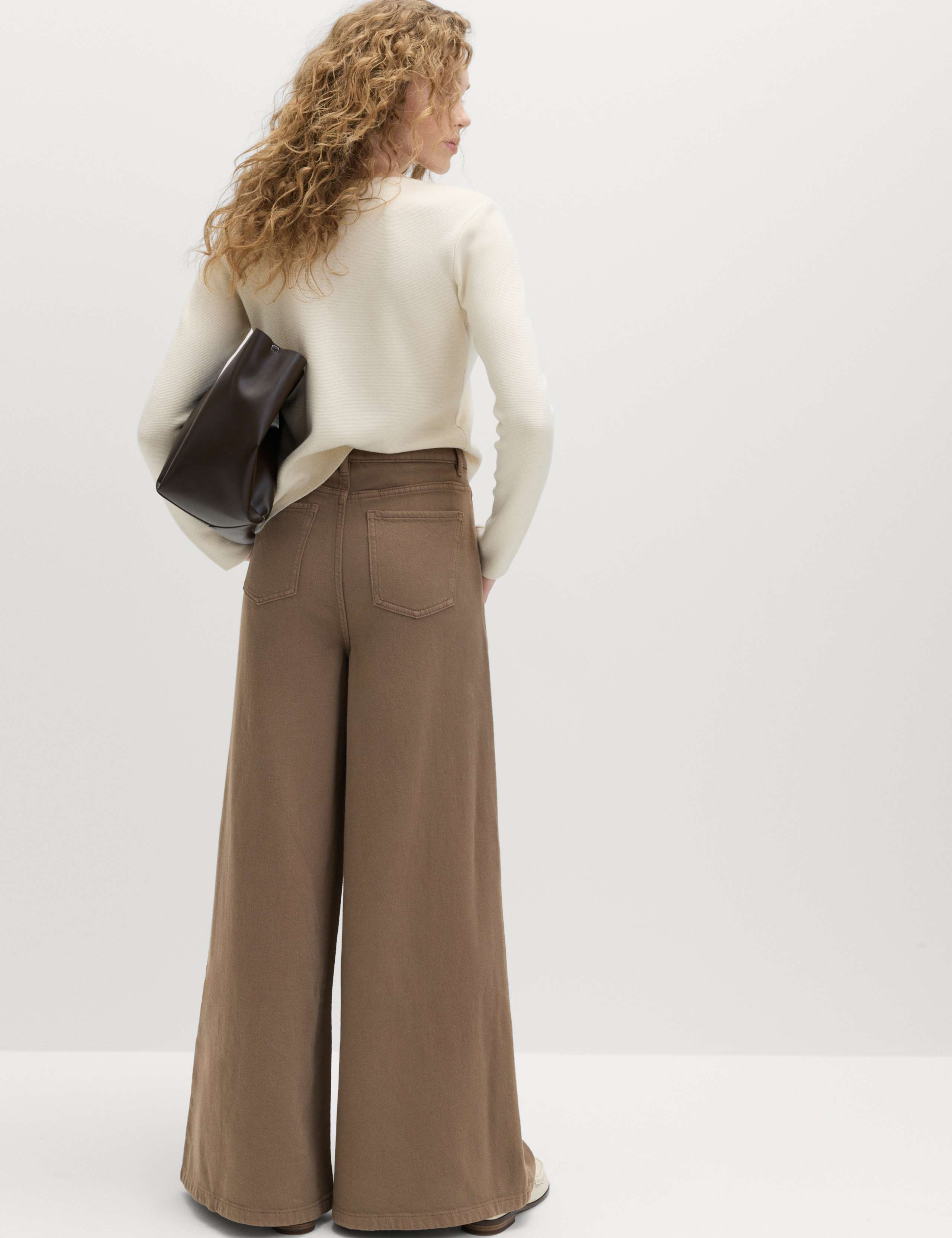 Pure Cotton Palazzo Trousers 1 of 7