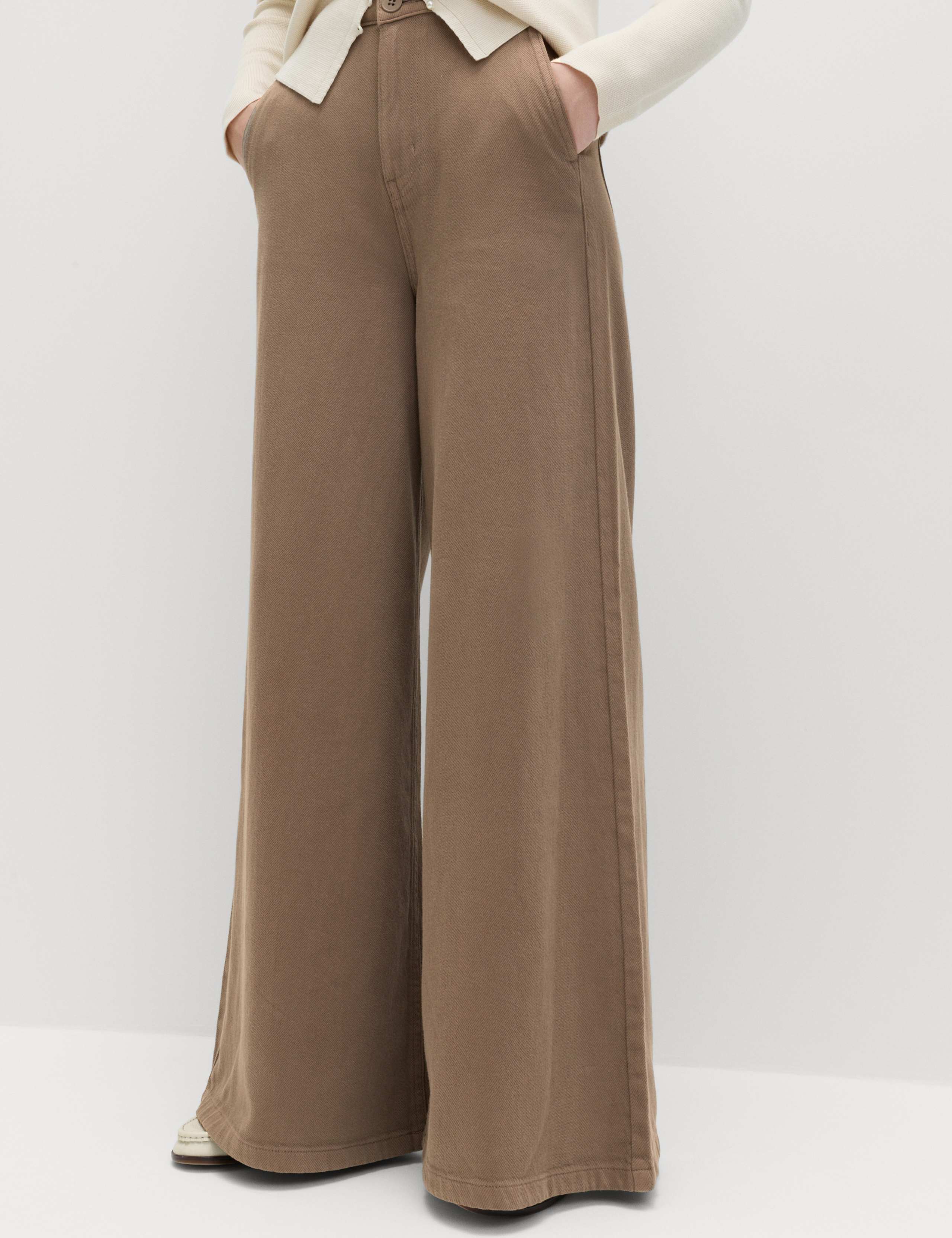 Pure Cotton Palazzo Trousers 5 of 7