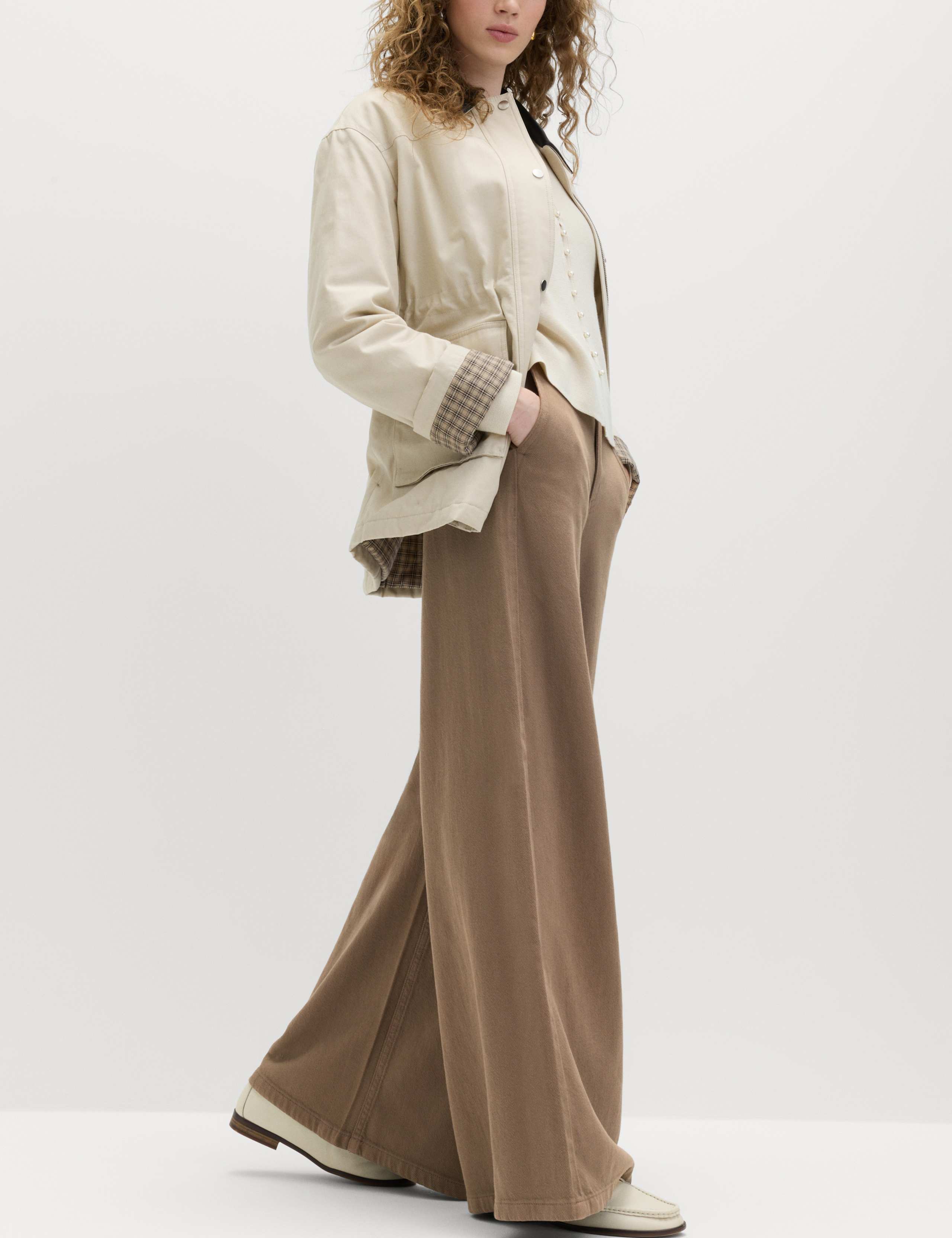 Pure Cotton Palazzo Trousers 7 of 7