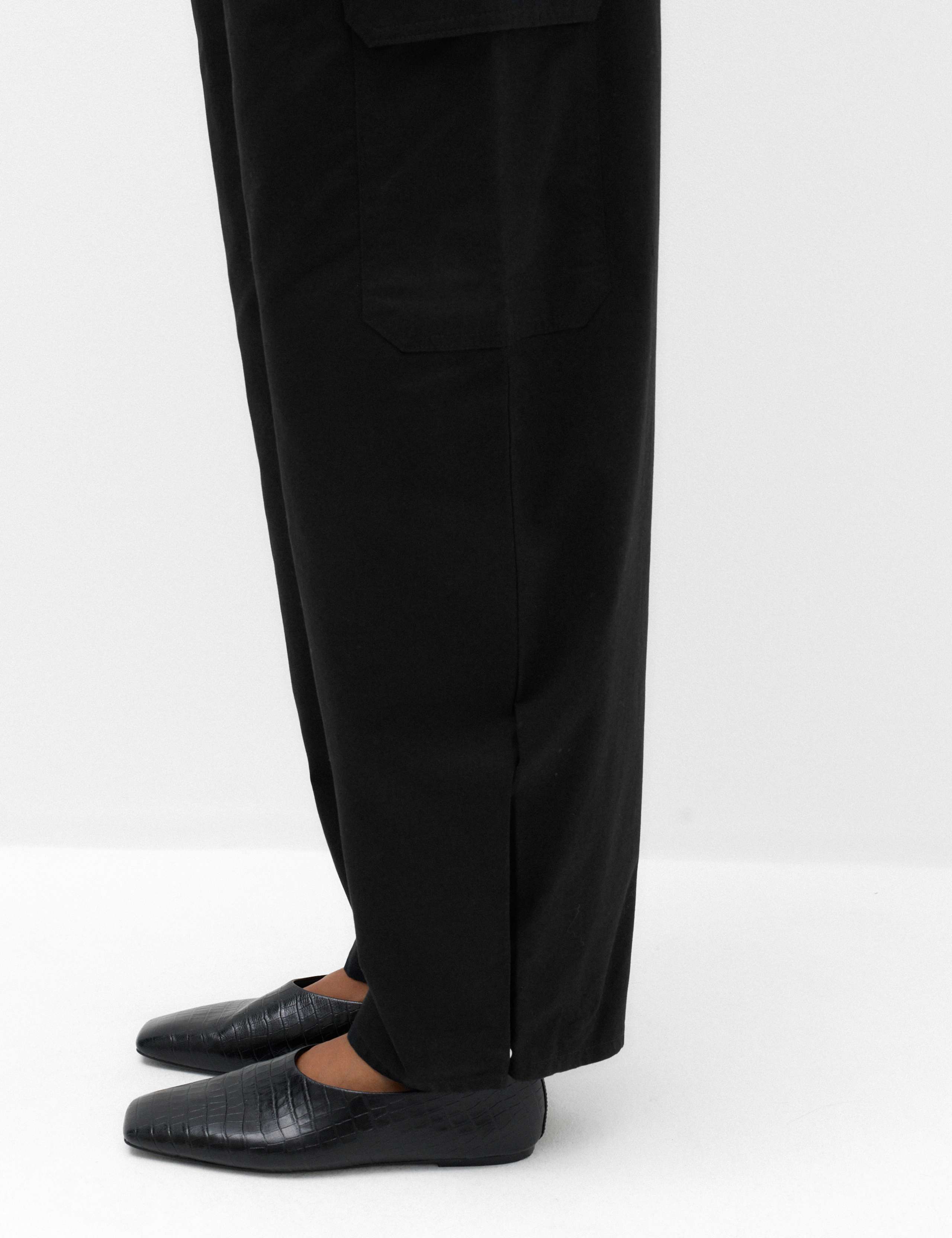 Pure Cotton Cargo Barrel Leg Trousers 5 of 7