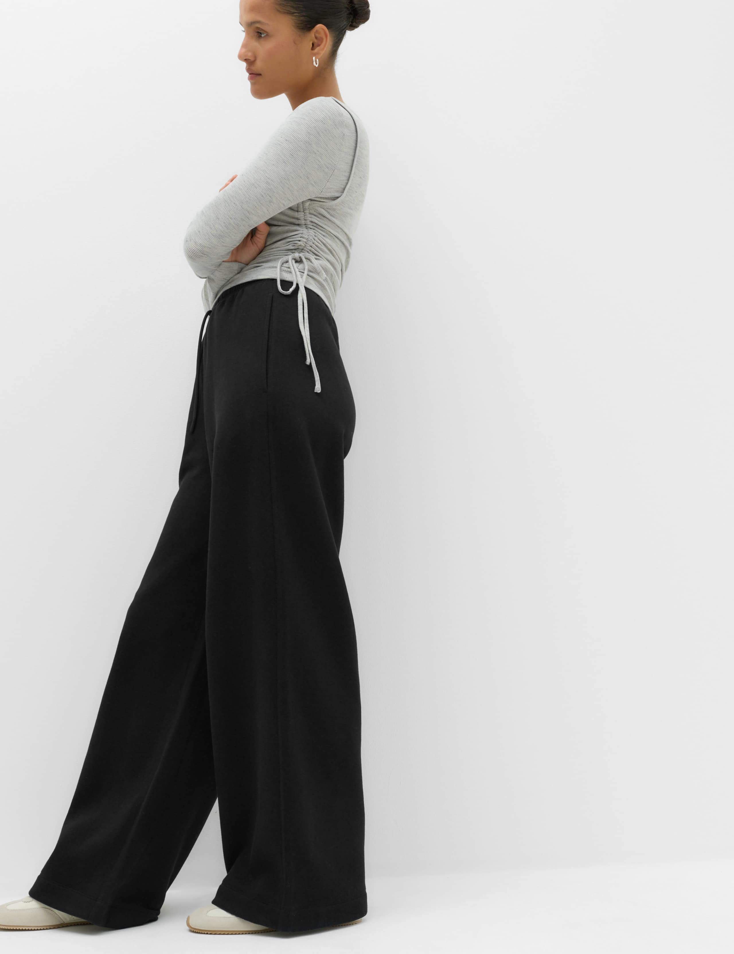 Cotton Rich Wide Leg Joggers 3 of 7