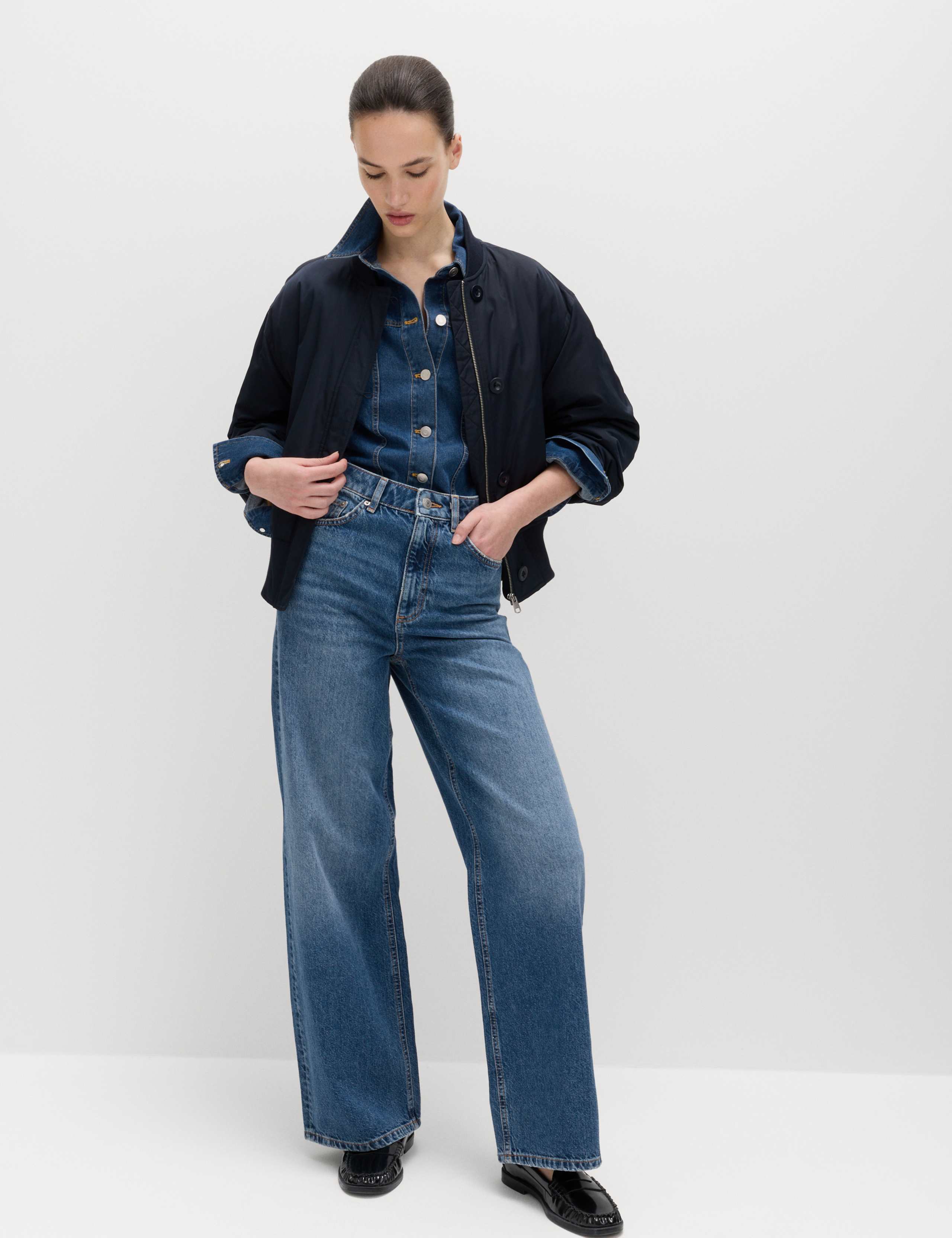 High Waisted Rigid Wide Leg Jeans 5 of 6