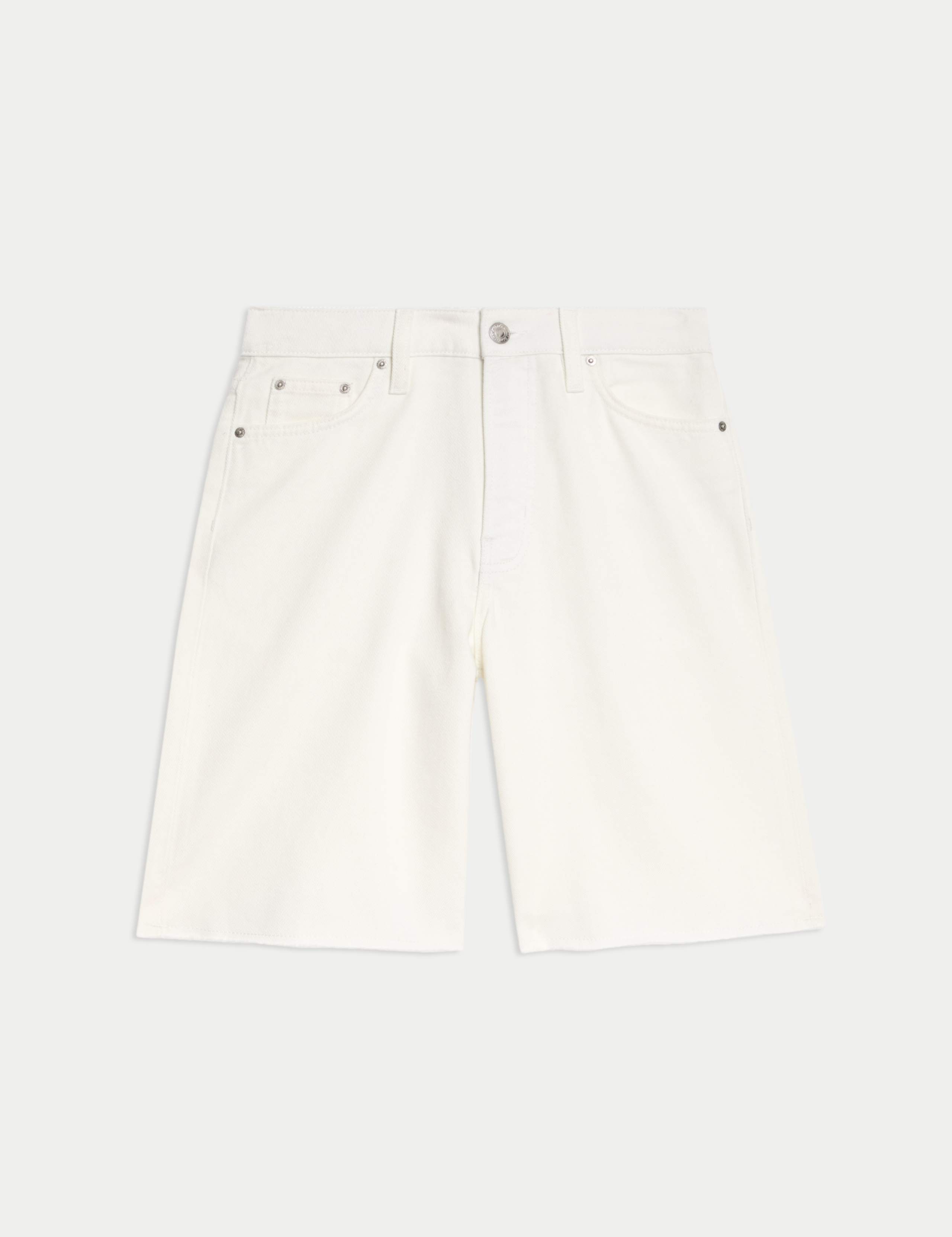 Pure Cotton Denim Bermuda Shorts 2 of 4