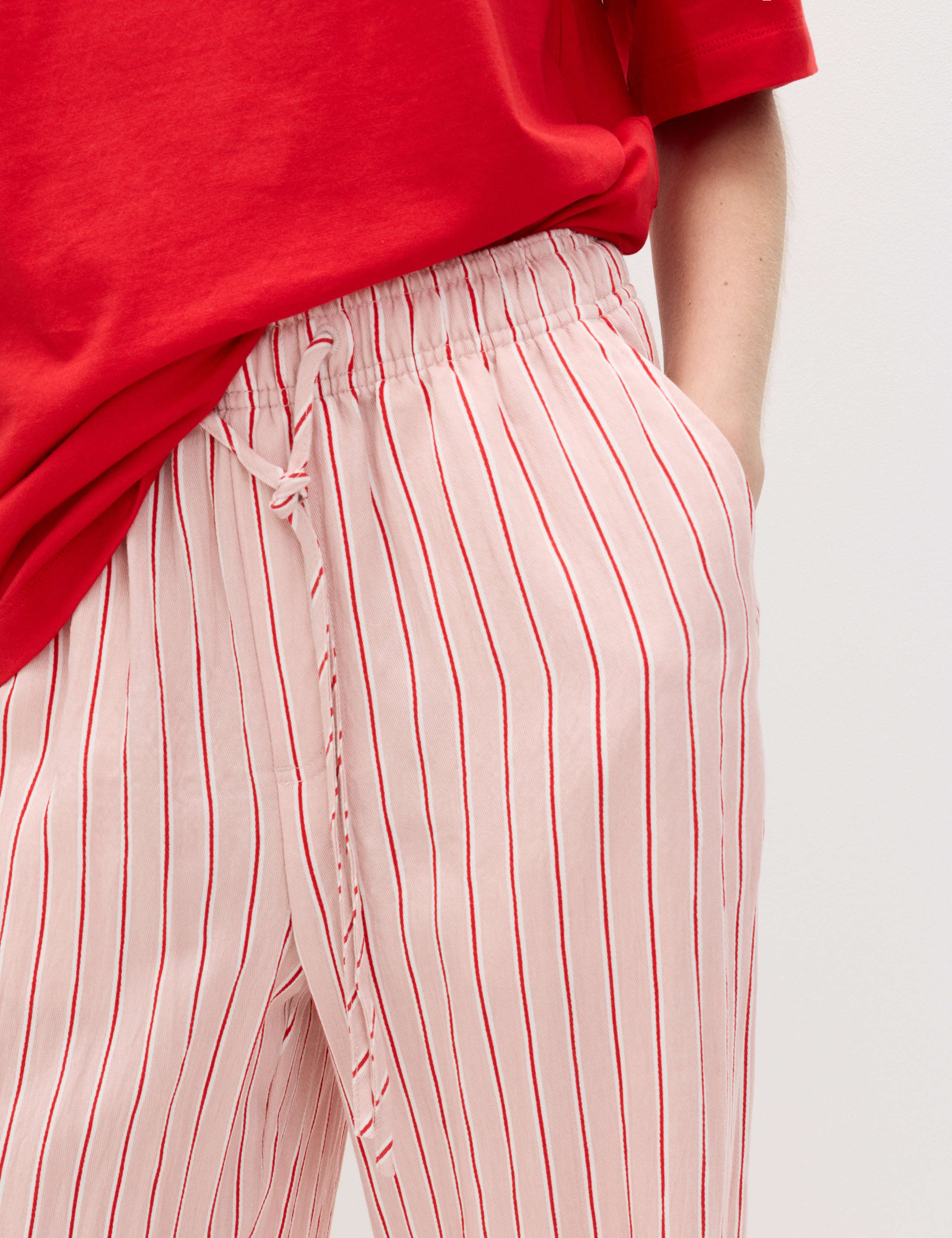 Lyocell Rich Drawstring Wide Leg Trousers 4 of 6