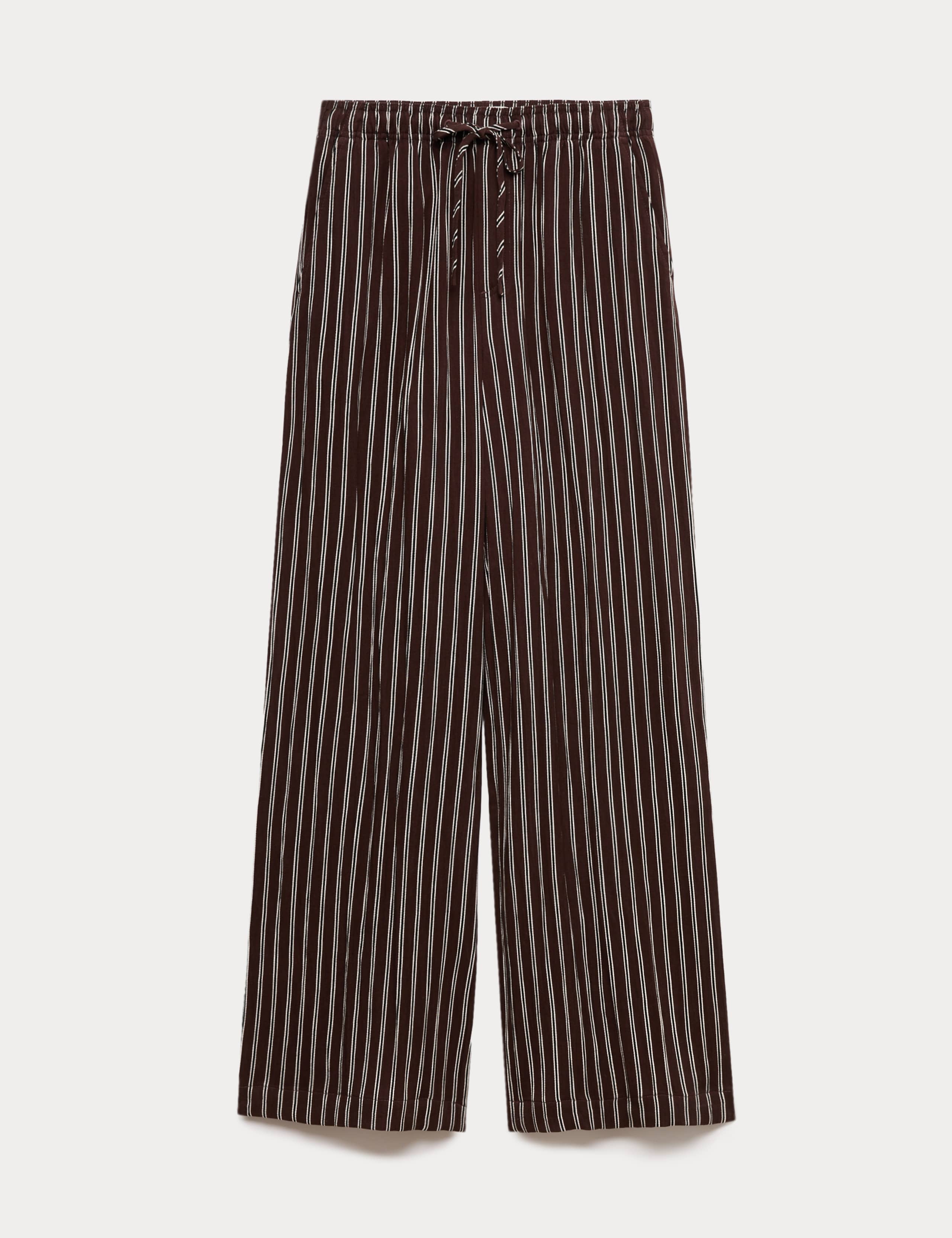 Lyocell Rich Drawstring Wide Leg Trousers 2 of 6