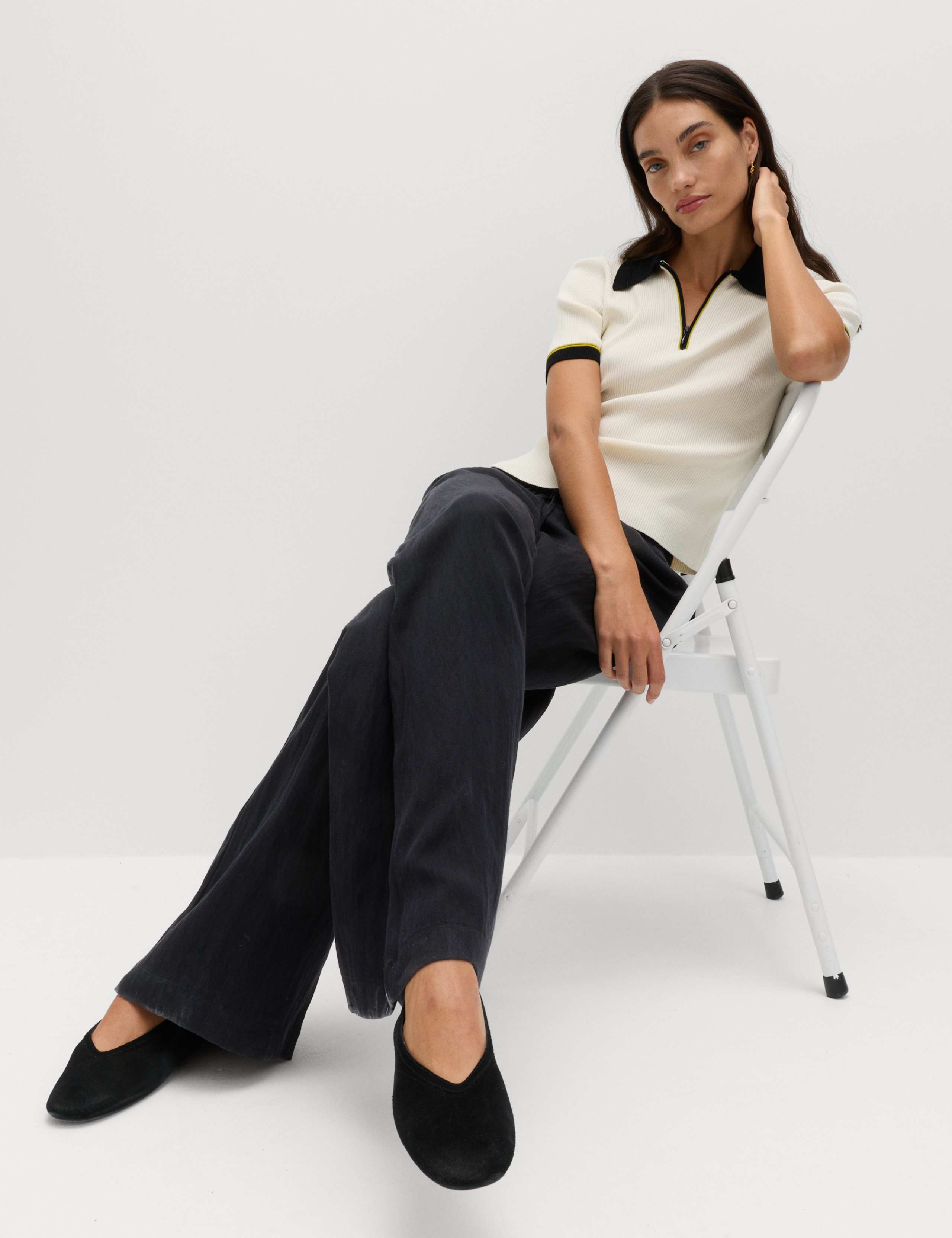 Lyocell Rich Drawstring Wide Leg Trousers 6 of 6