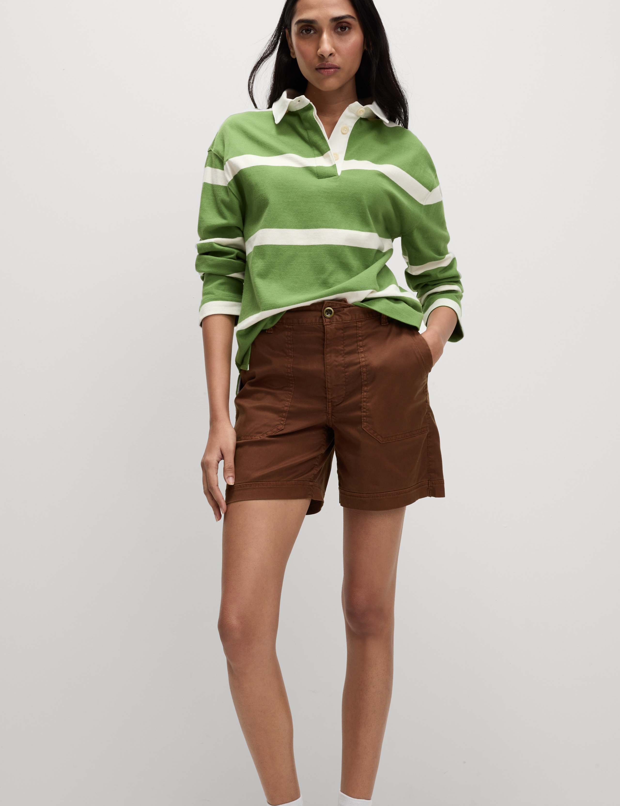 Cotton Blend Cargo Shorts 3 of 5