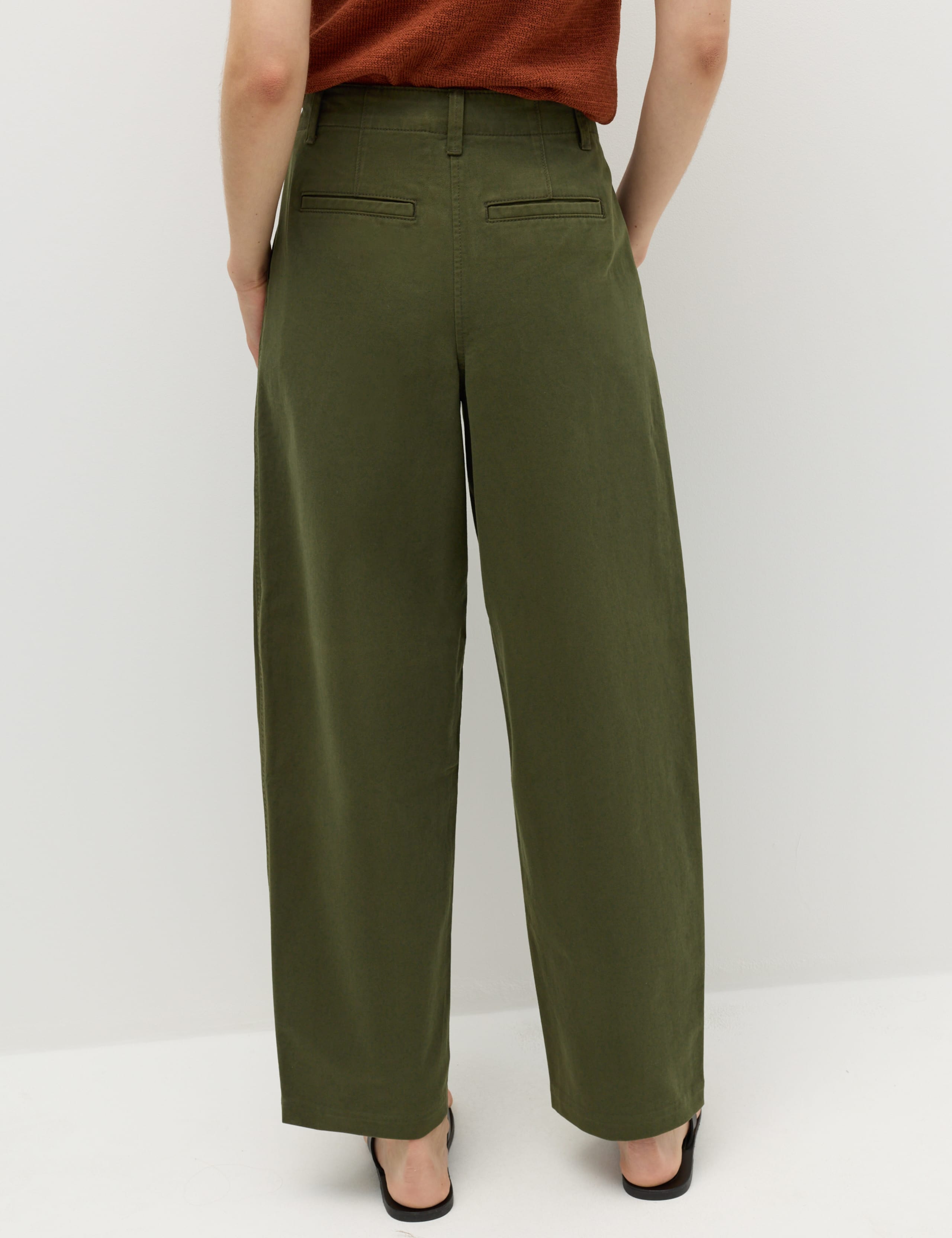 Pure Cotton Barrel Leg trouser 3 of 6