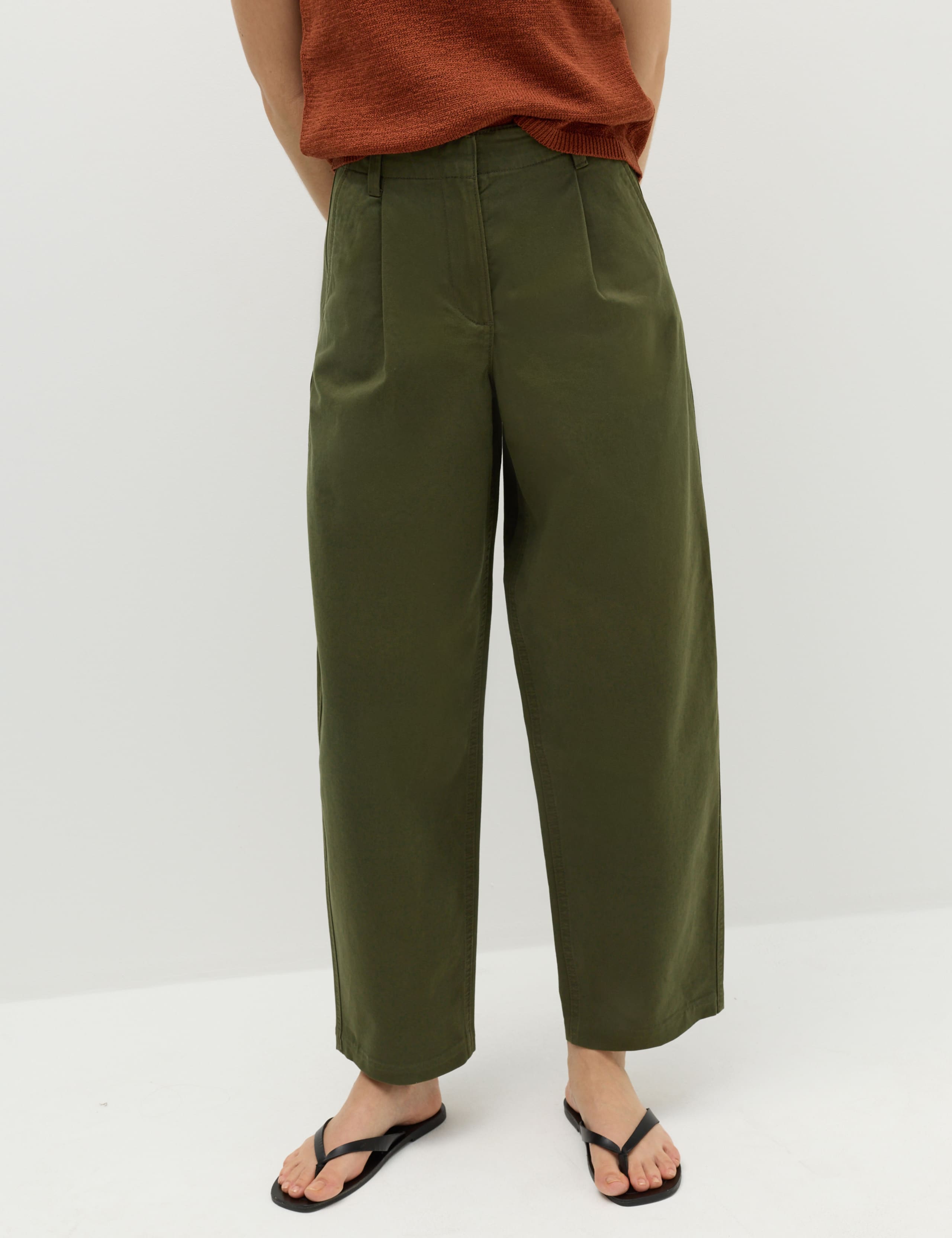 Pure Cotton Barrel Leg trouser 6 of 6