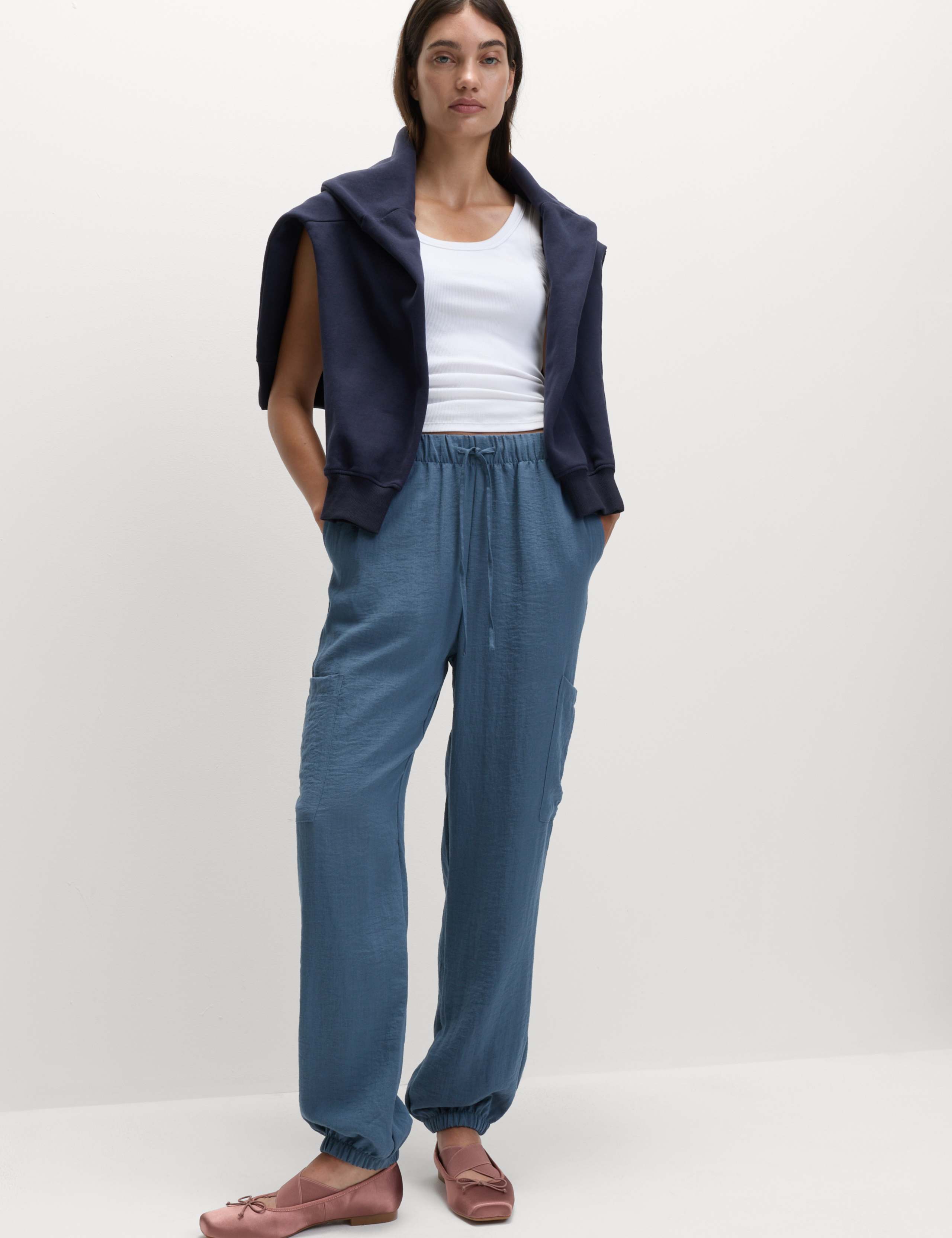 Crinkle Cargo Cuffed Joggers 3 of 7