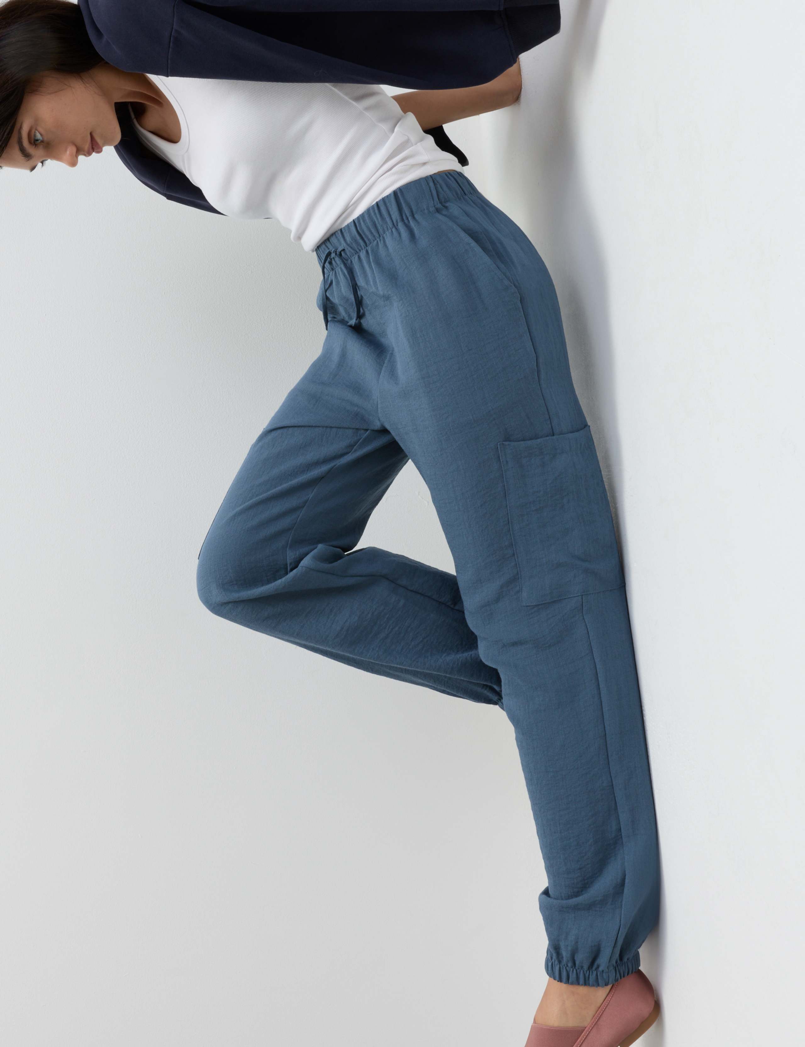 Crinkle Cargo Cuffed Joggers 5 of 7