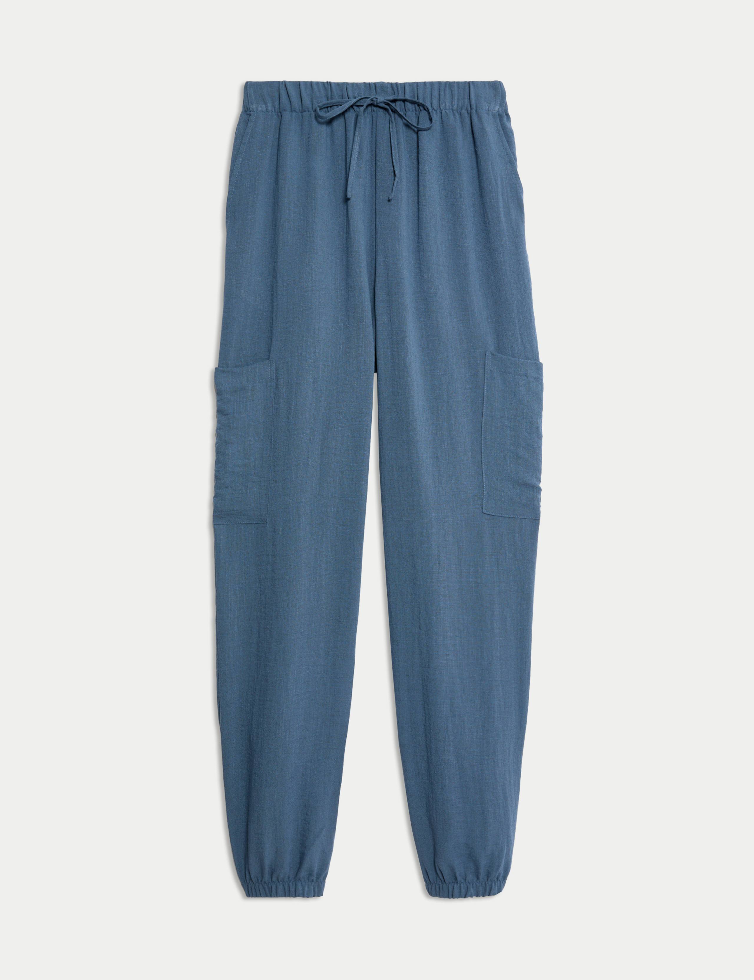 Crinkle Cargo Cuffed Joggers 2 of 7