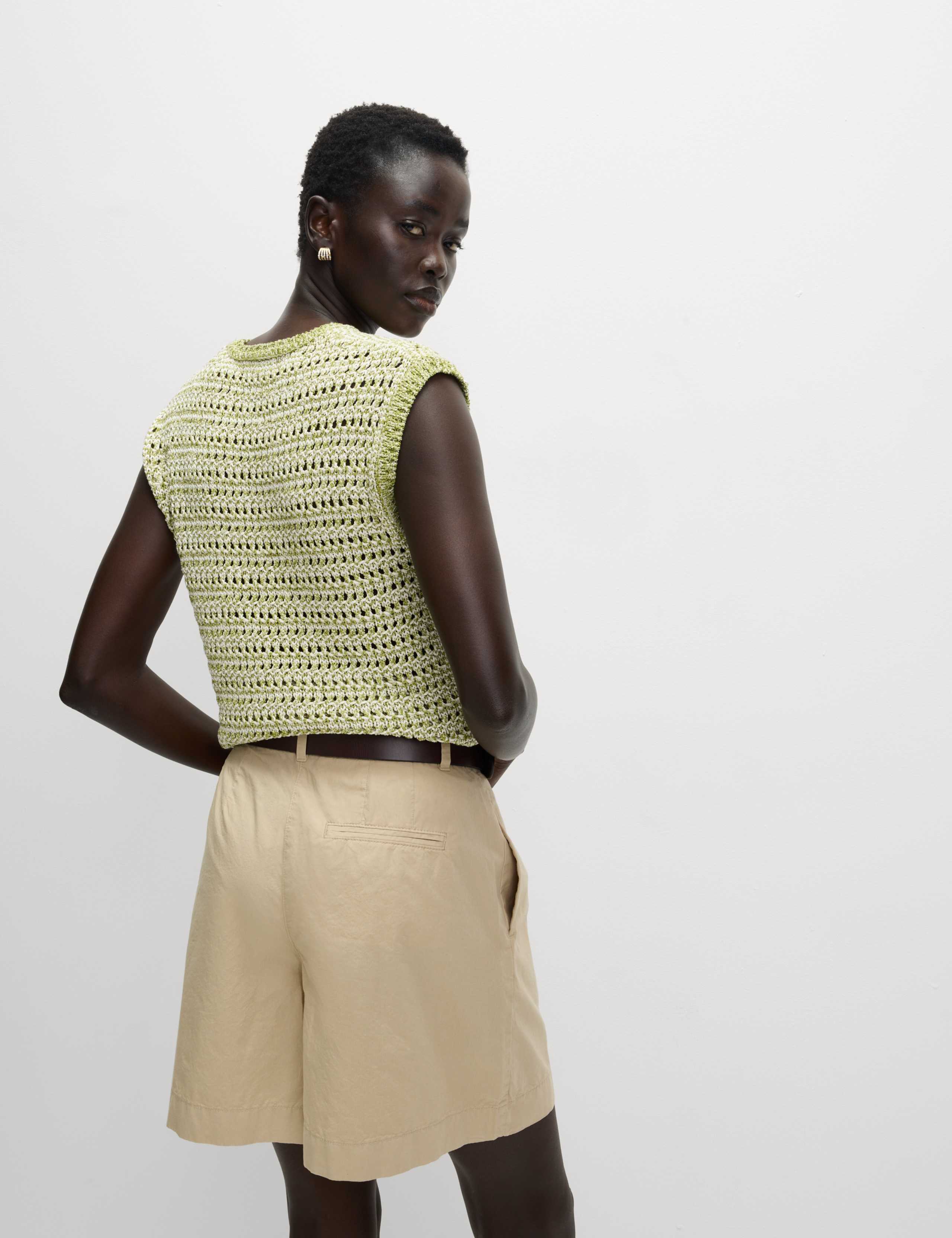 Pure Cotton Pleat Front Bermuda Shorts 3 of 5