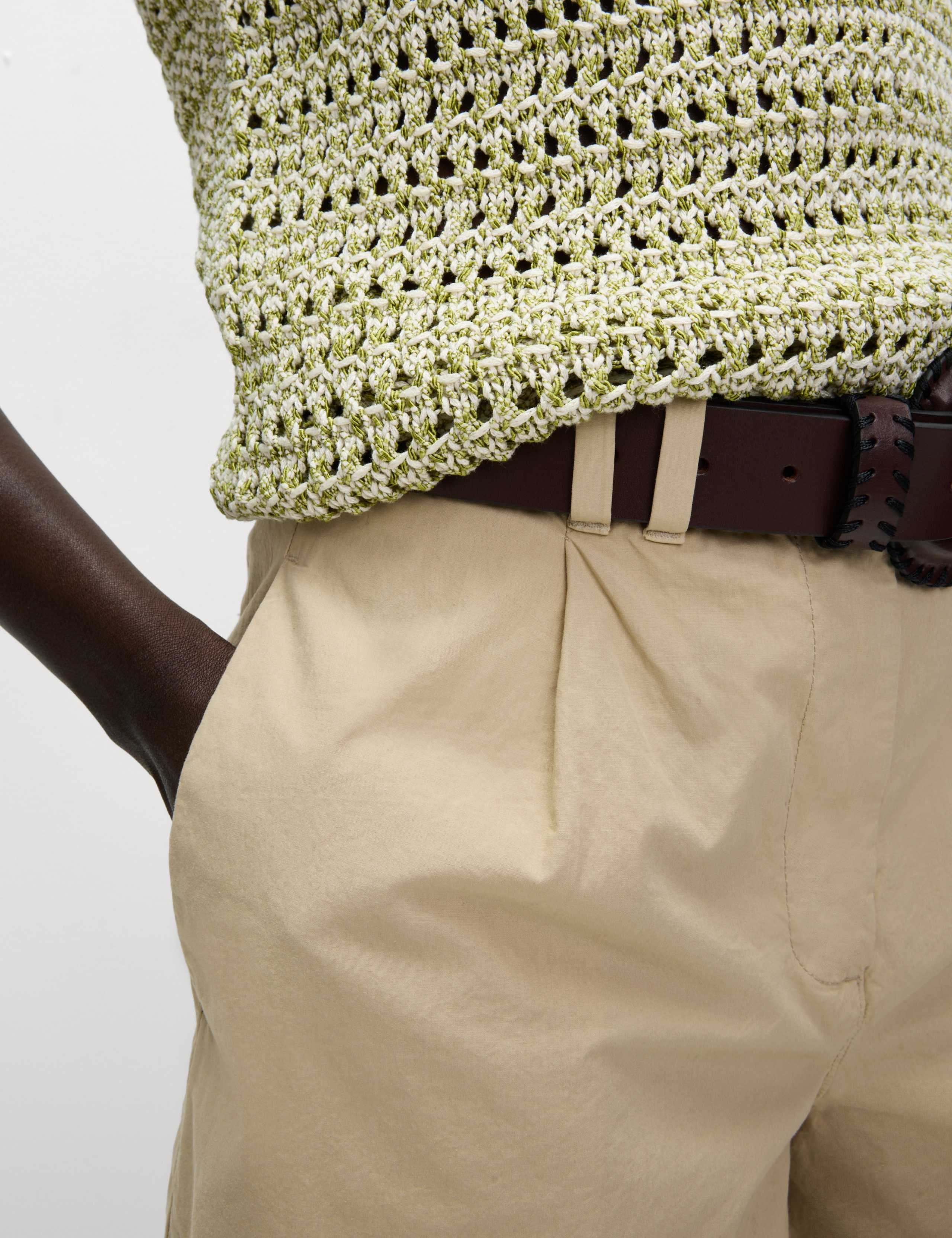 Pure Cotton Pleat Front Bermuda Shorts 4 of 5