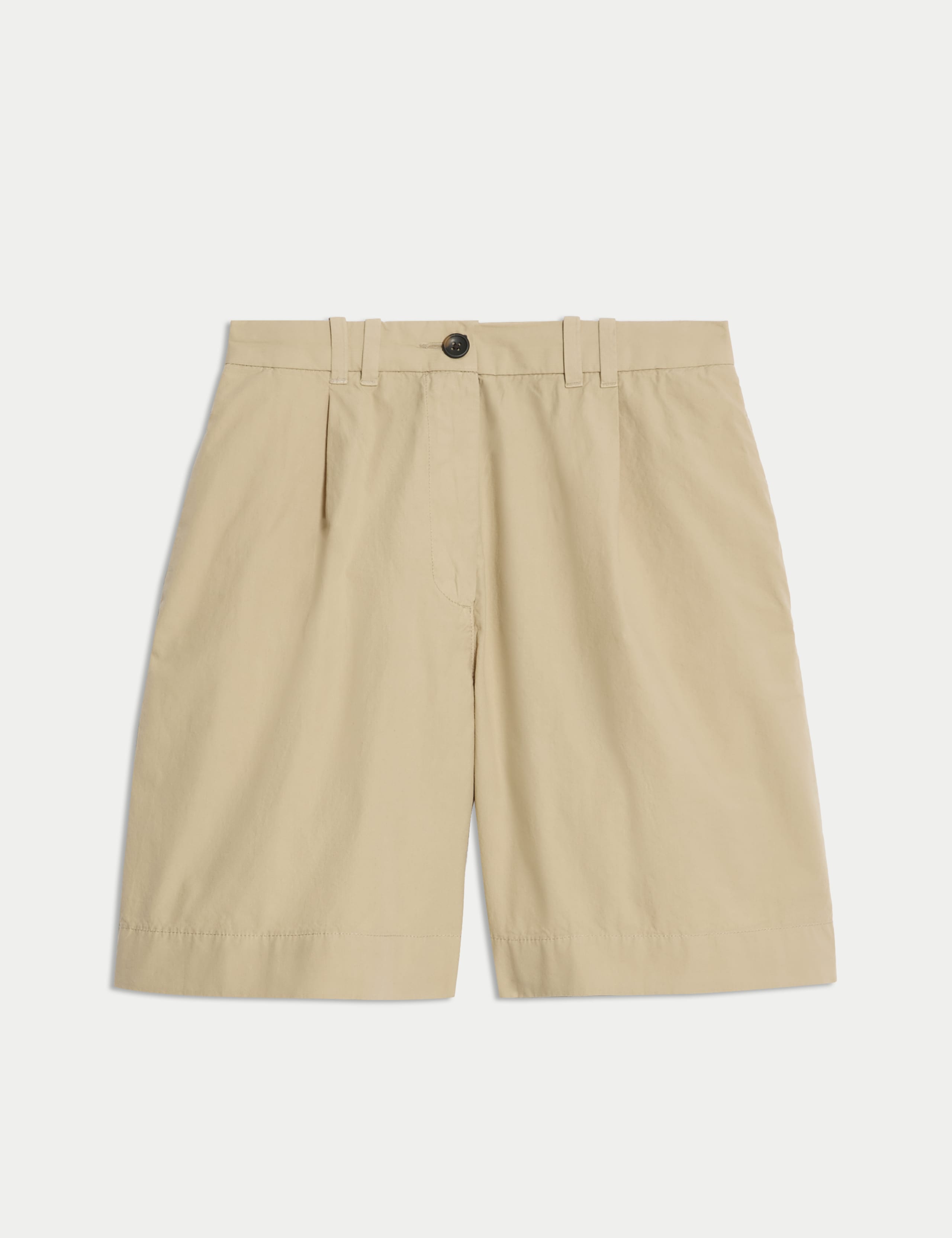 Pure Cotton Pleat Front Bermuda Shorts 2 of 5