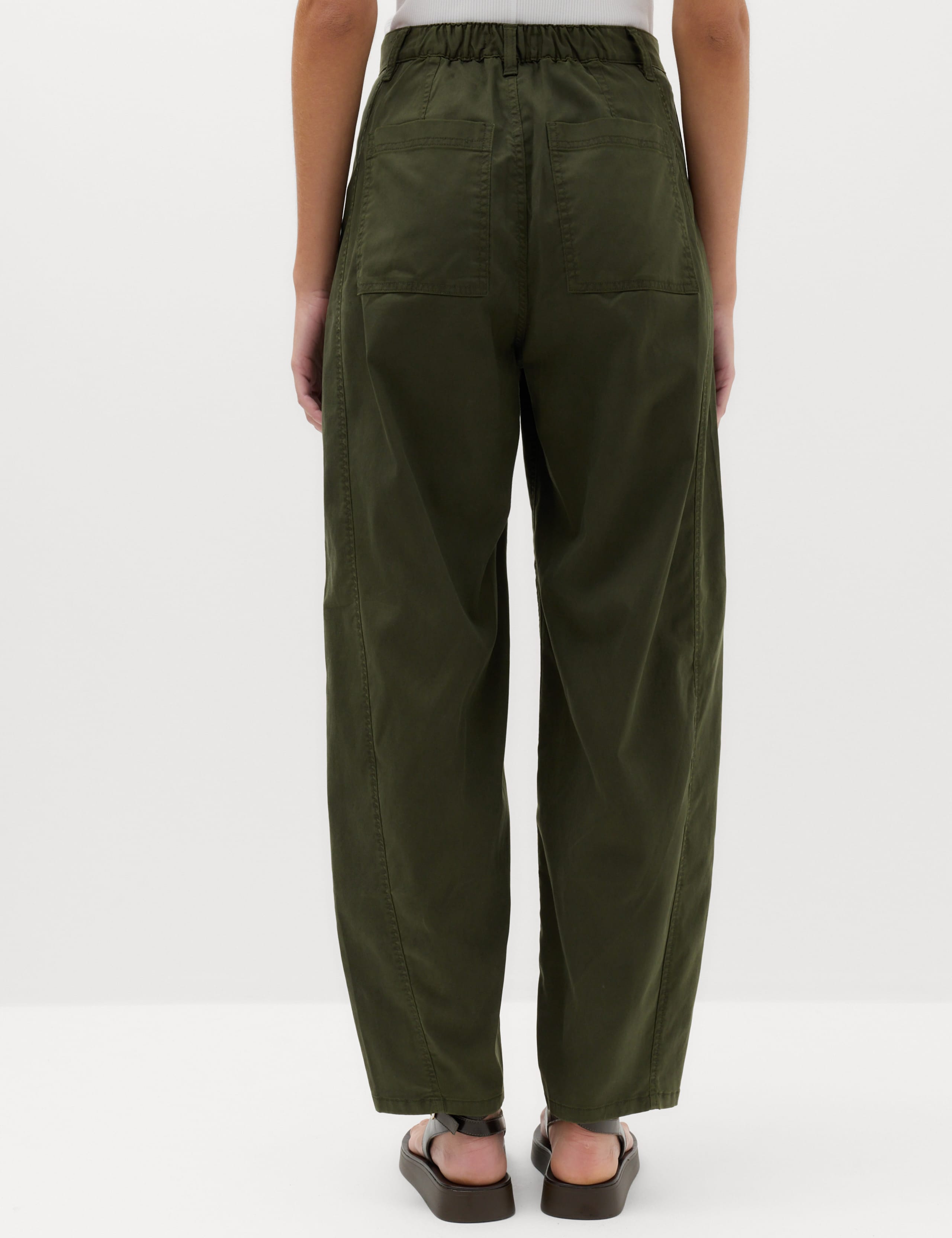 Lyocell Rich Utility Barrel Leg Trousers 7 of 7