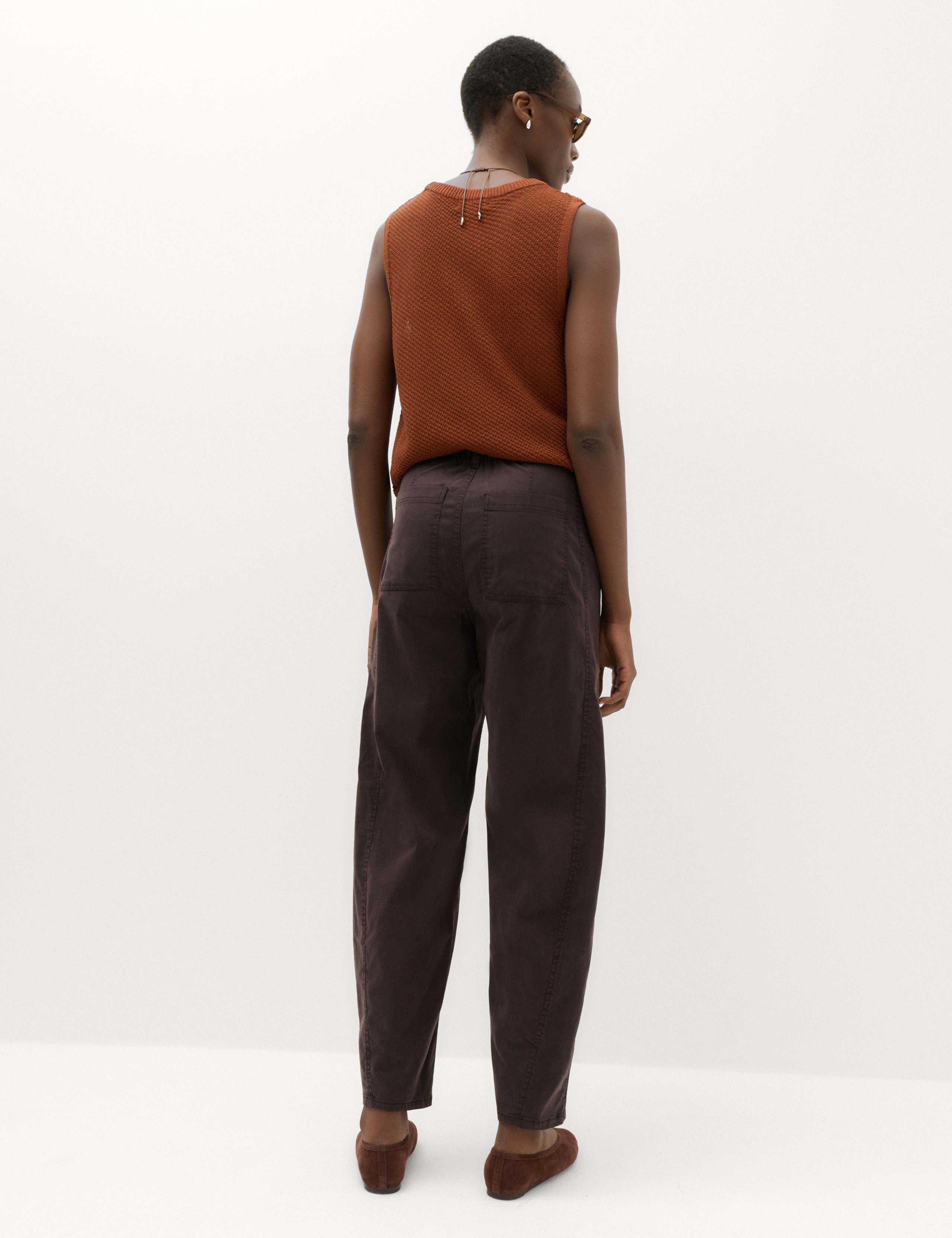 Lyocell Rich Utility Barrel Leg Trousers 4 of 5