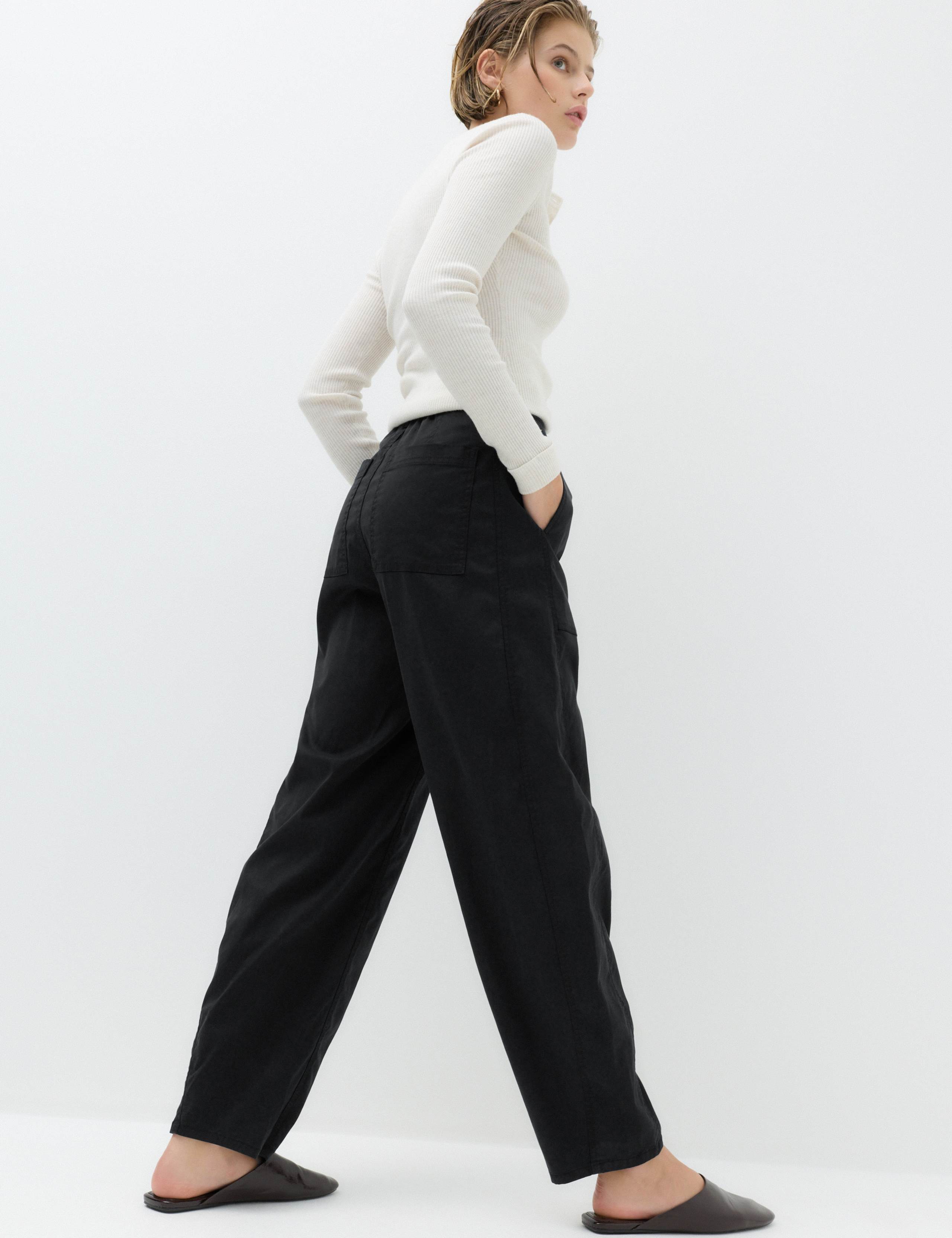 Lyocell Rich Utility Barrel Leg Trousers 5 of 6