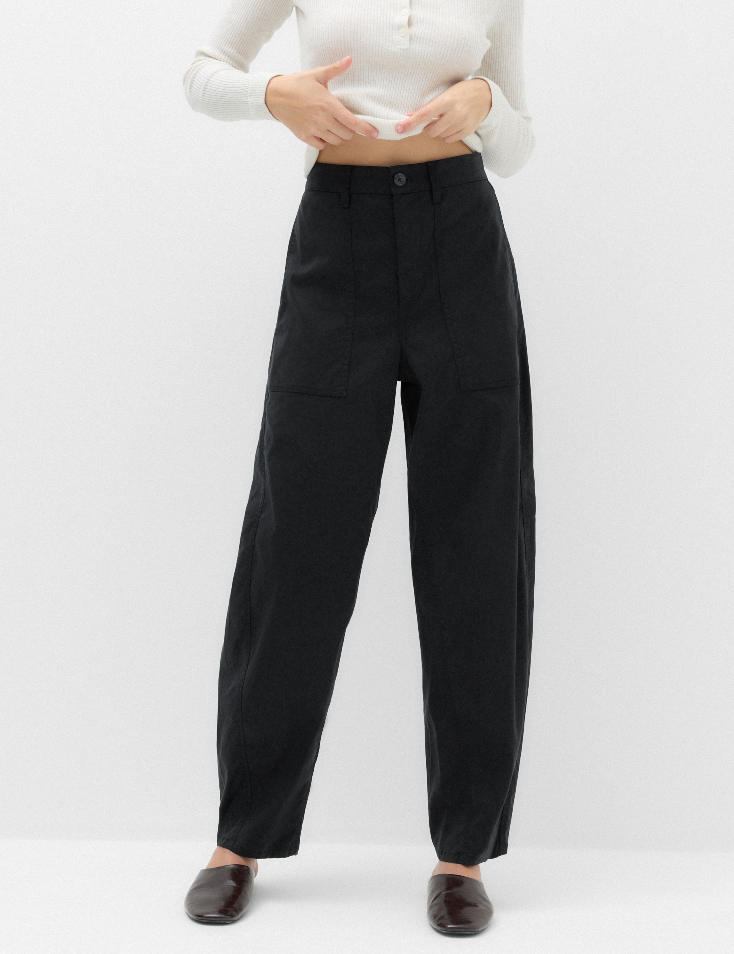Lyocell Rich Utility Barrel Leg Trousers 6 of 6