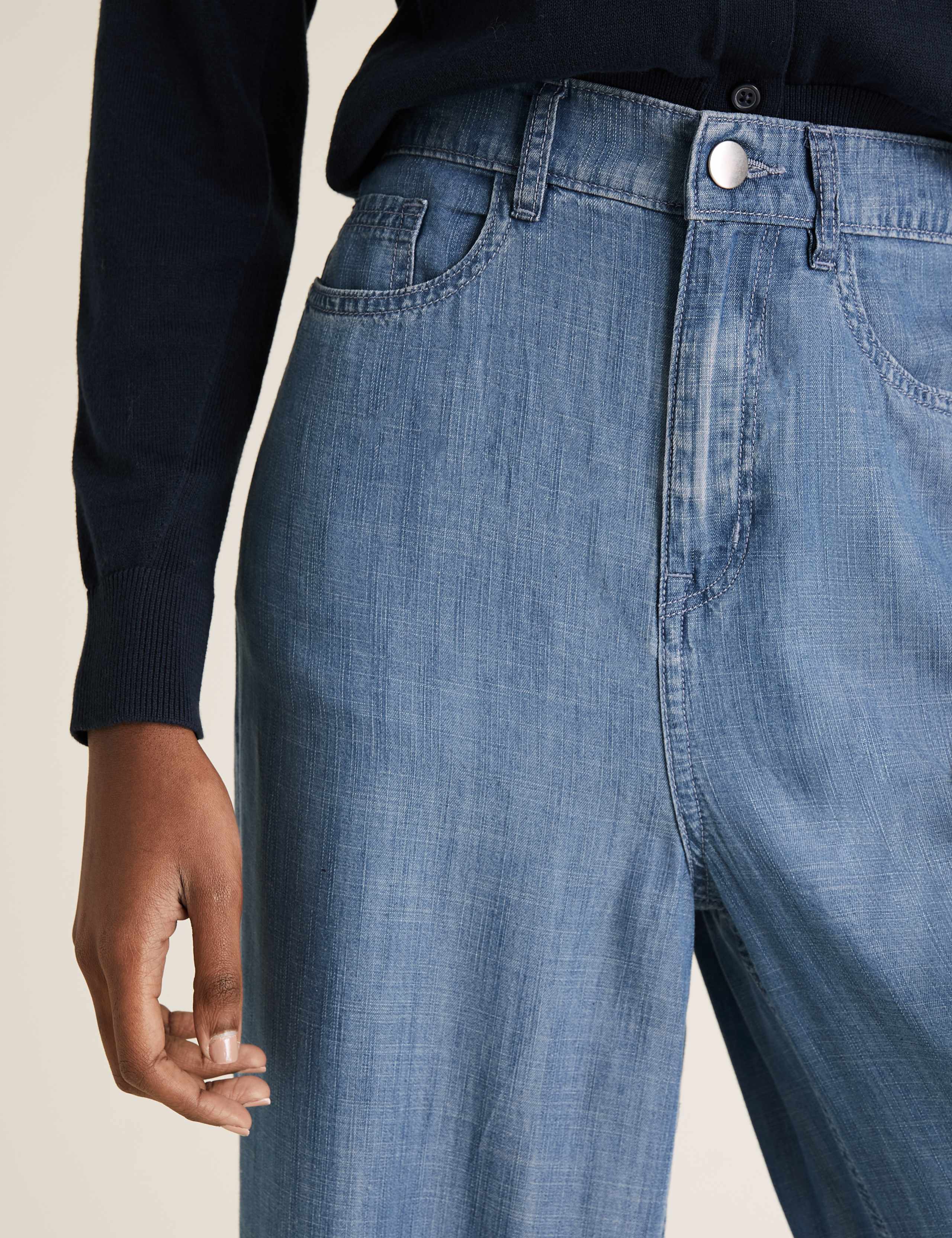Tencel™ Denim High Waisted  Wide Leg Jeans 3 of 5