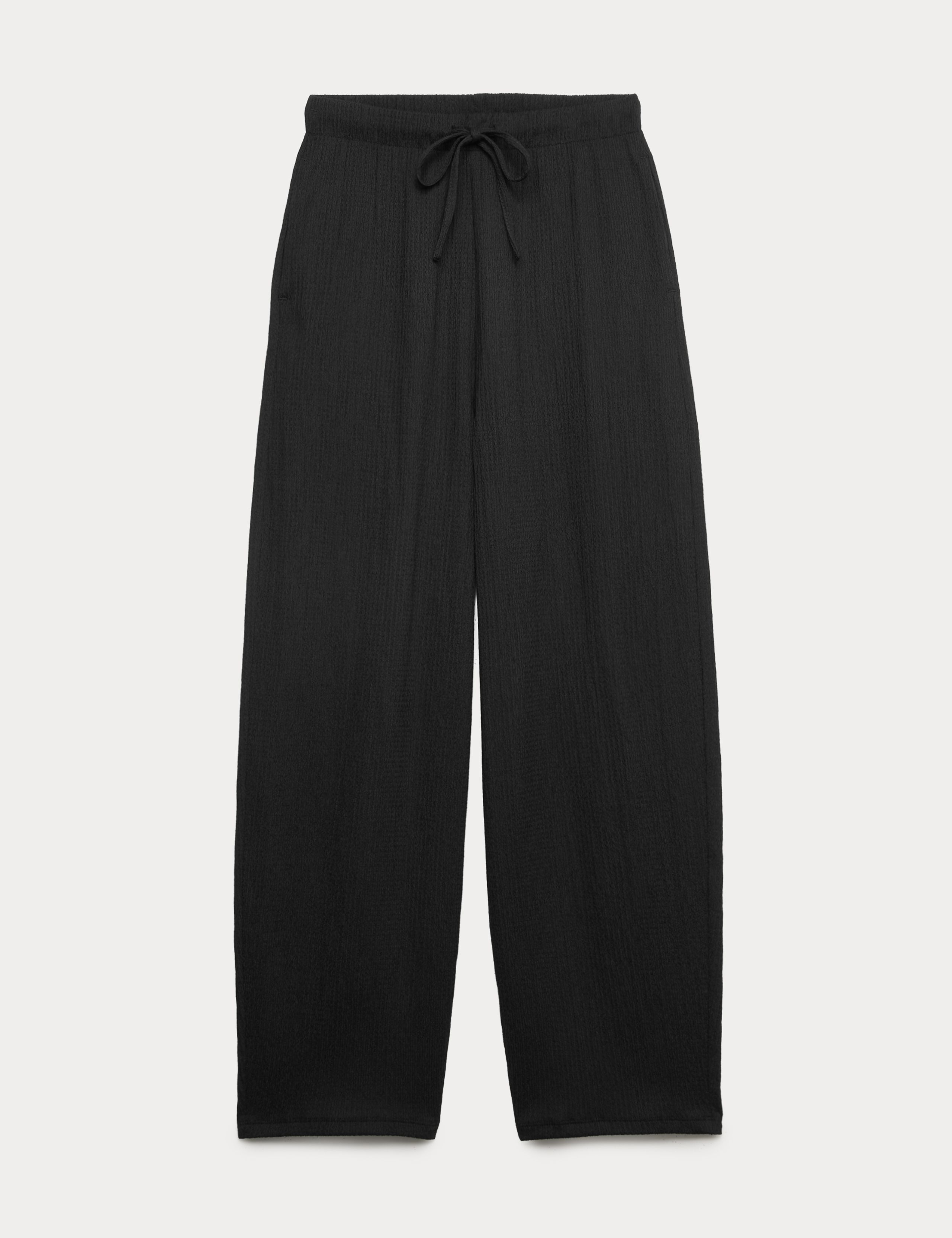 Textured Elasticated Waist Carrot Leg Trousers 2 of 5