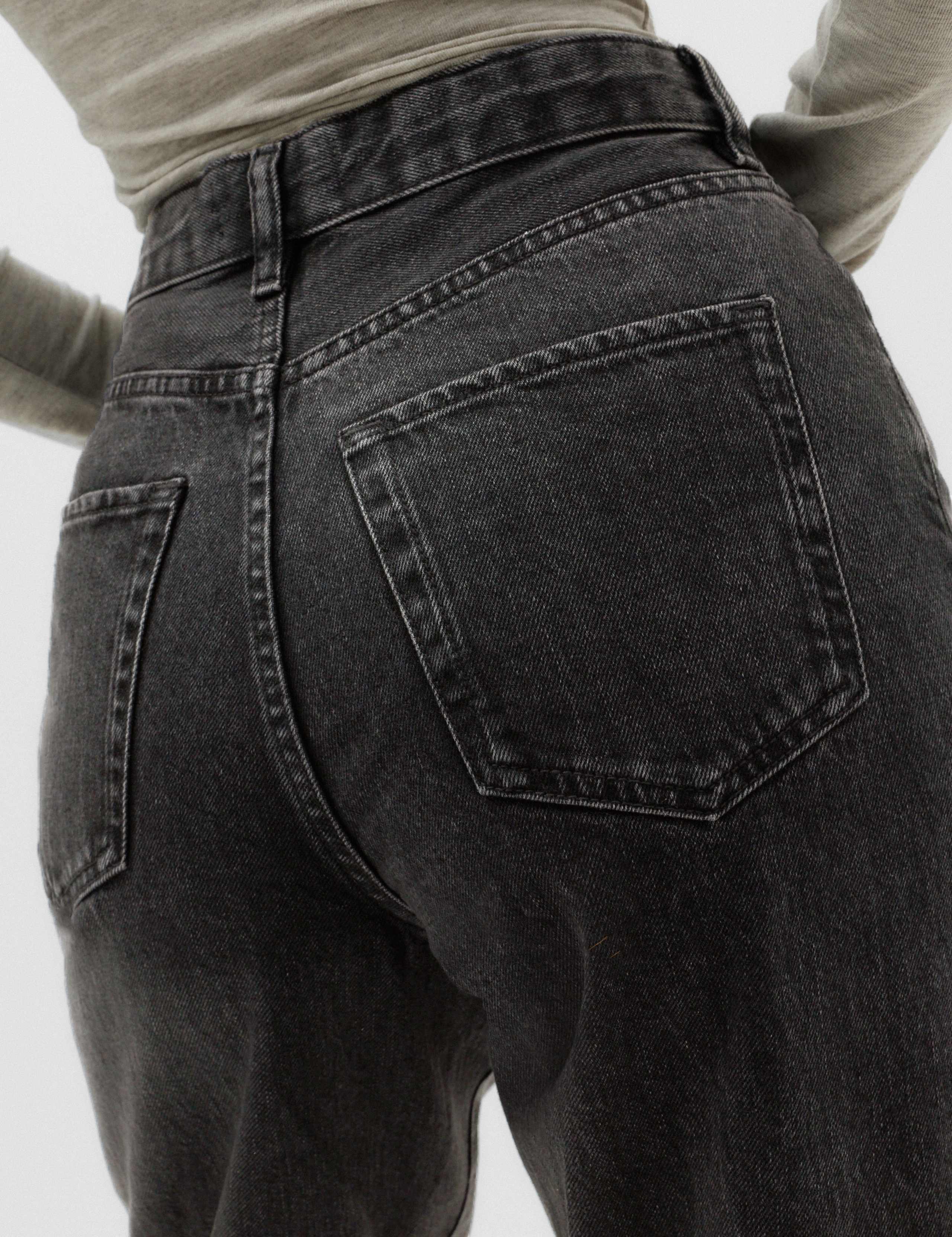 High Waisted Wide Leg Turn Up Jeans 5 of 6