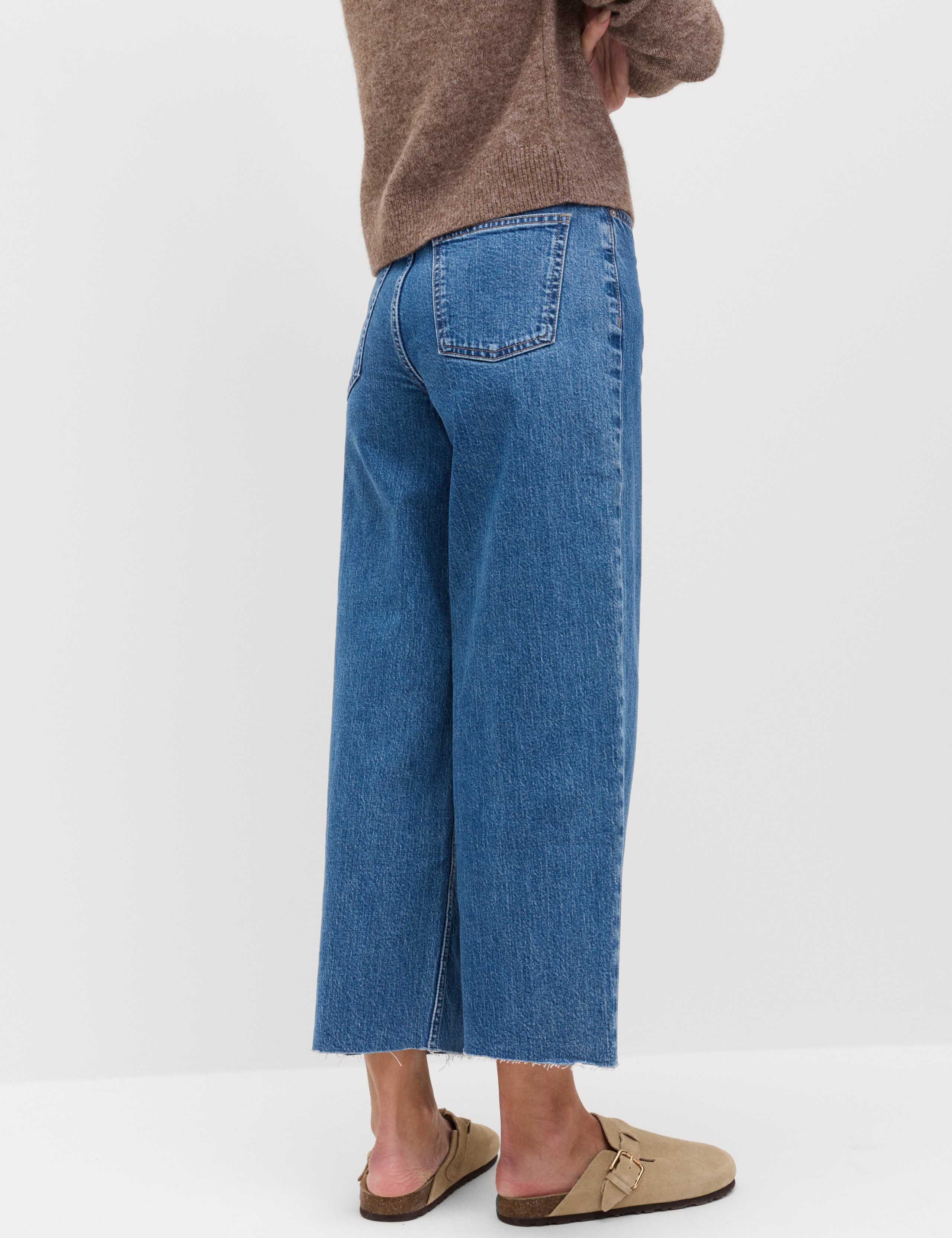 High Waisted Wide Leg Cropped Jeans 6 of 7