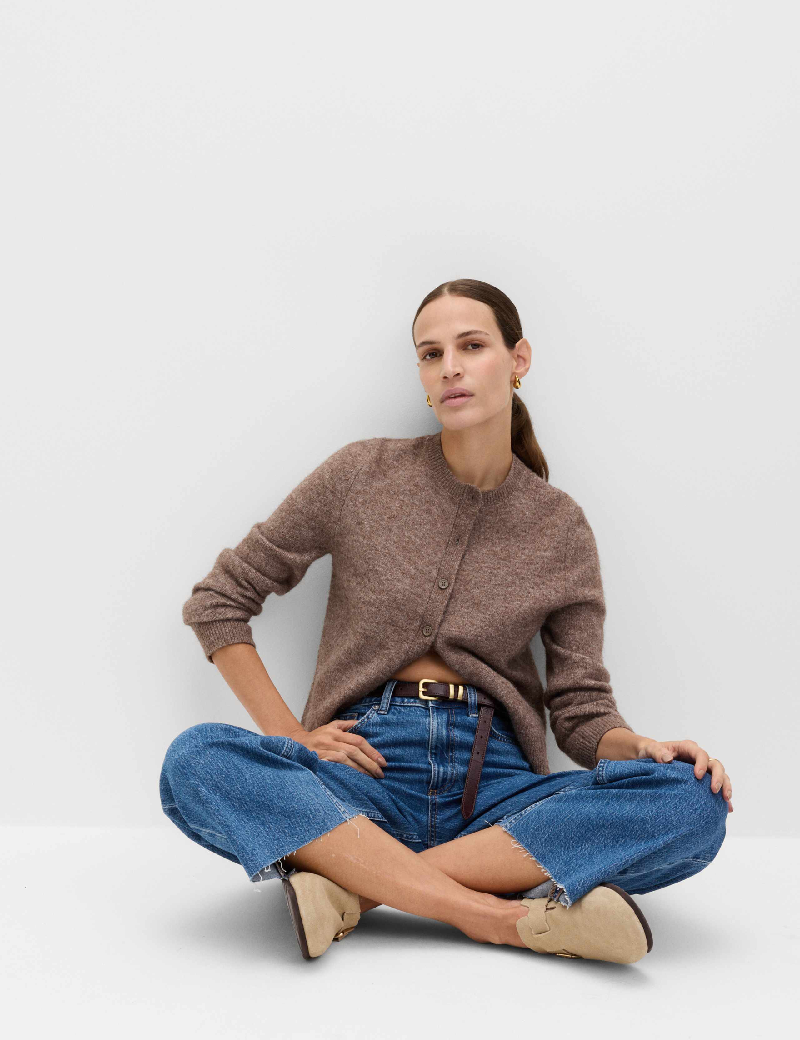 High Waisted Wide Leg Cropped Jeans 7 of 7