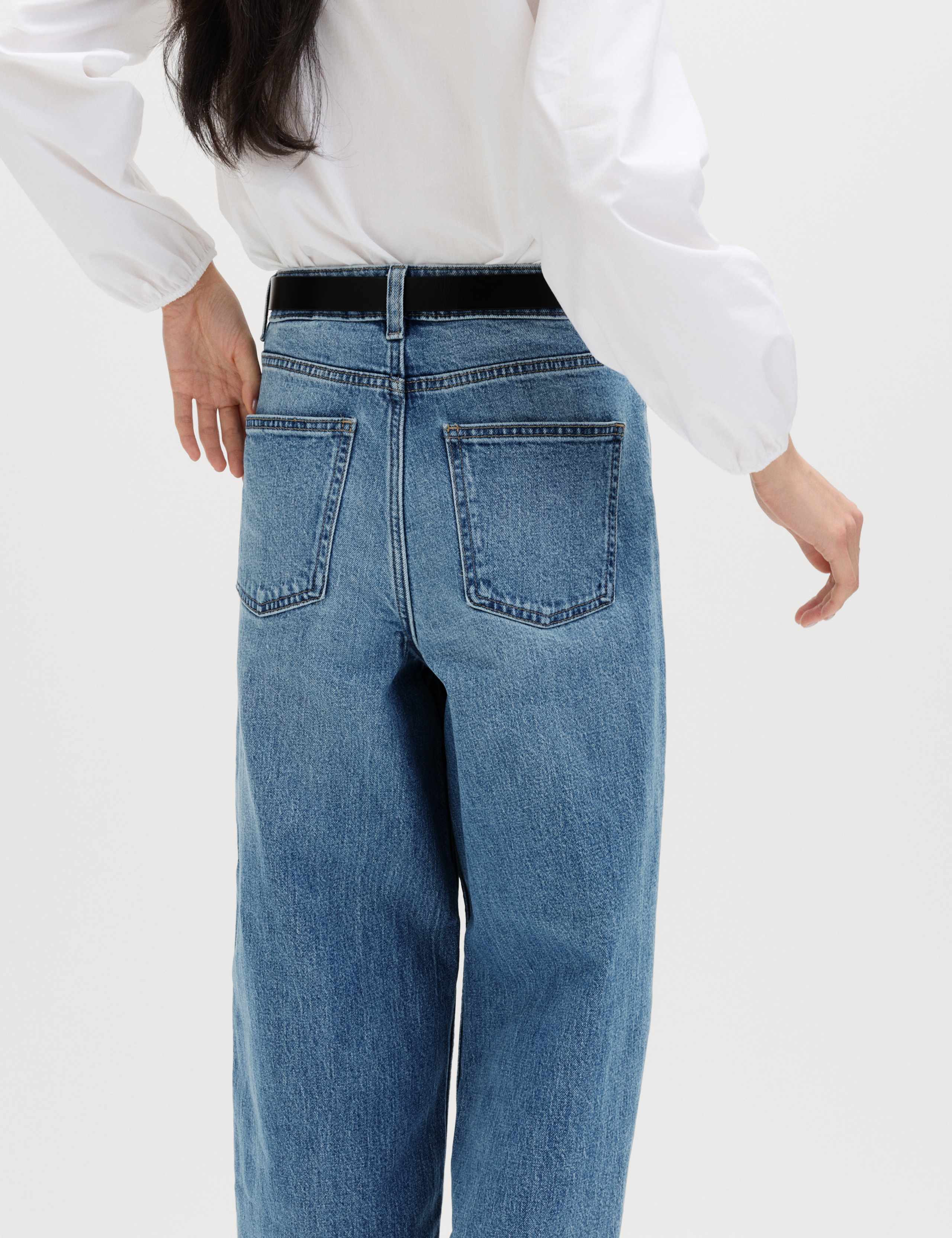 High Waisted Wide Leg Cropped Jeans 6 of 7