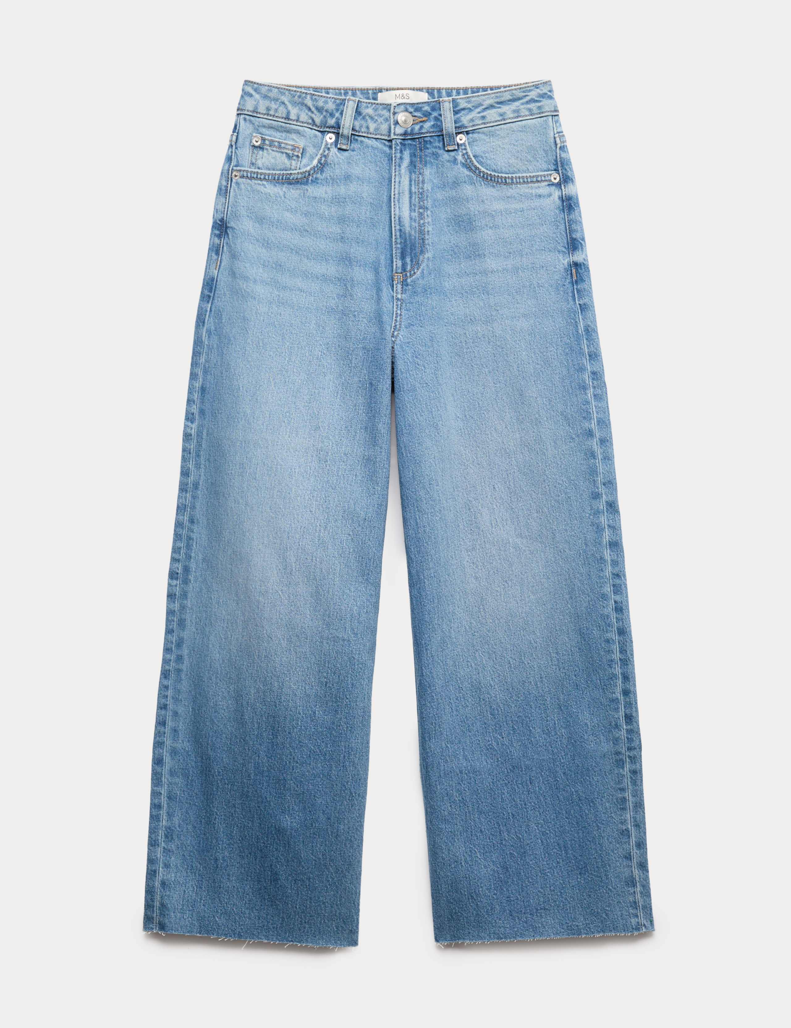 High Waisted Wide Leg Cropped Jeans 2 of 7