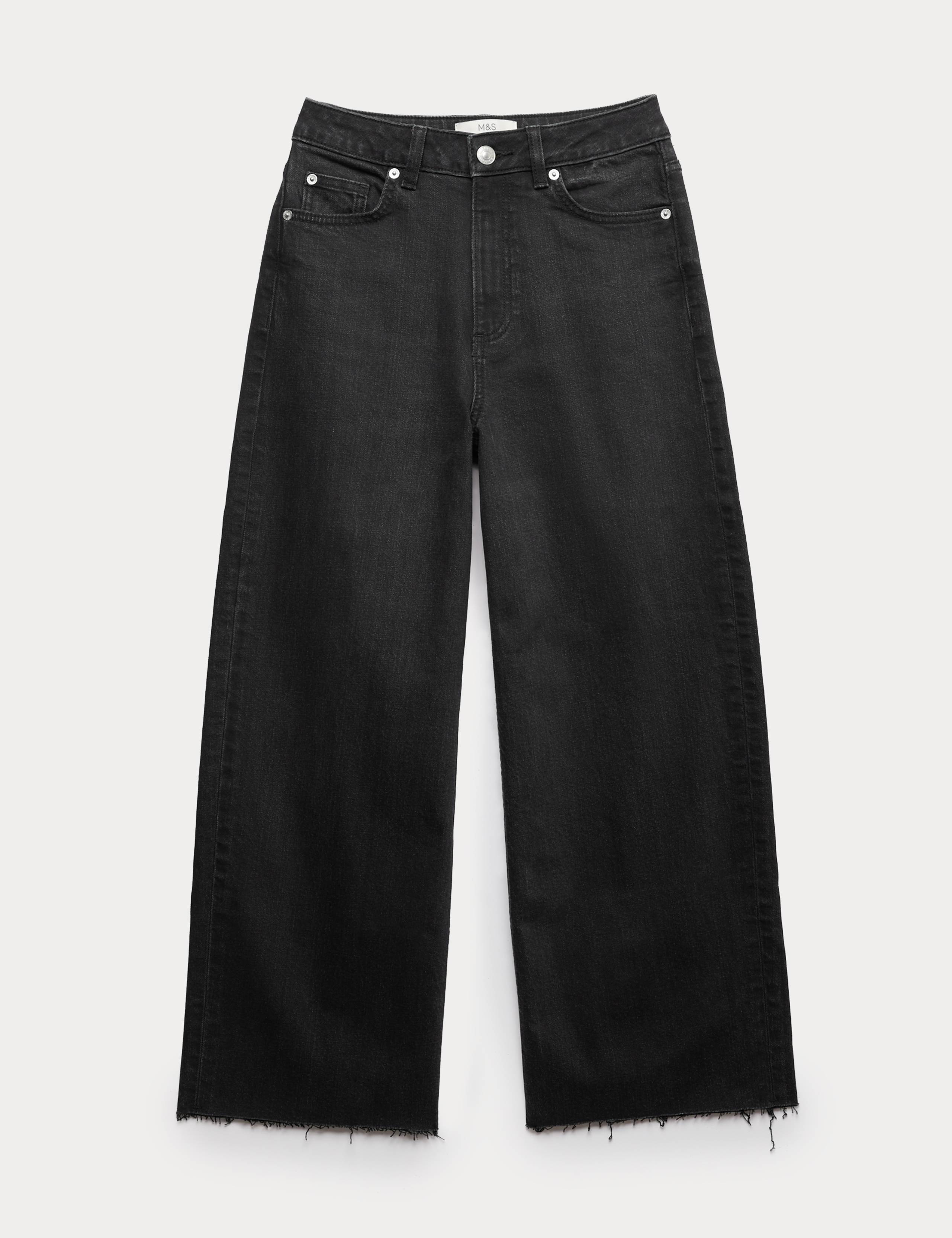 High Waisted Wide Leg Cropped Jeans 2 of 6