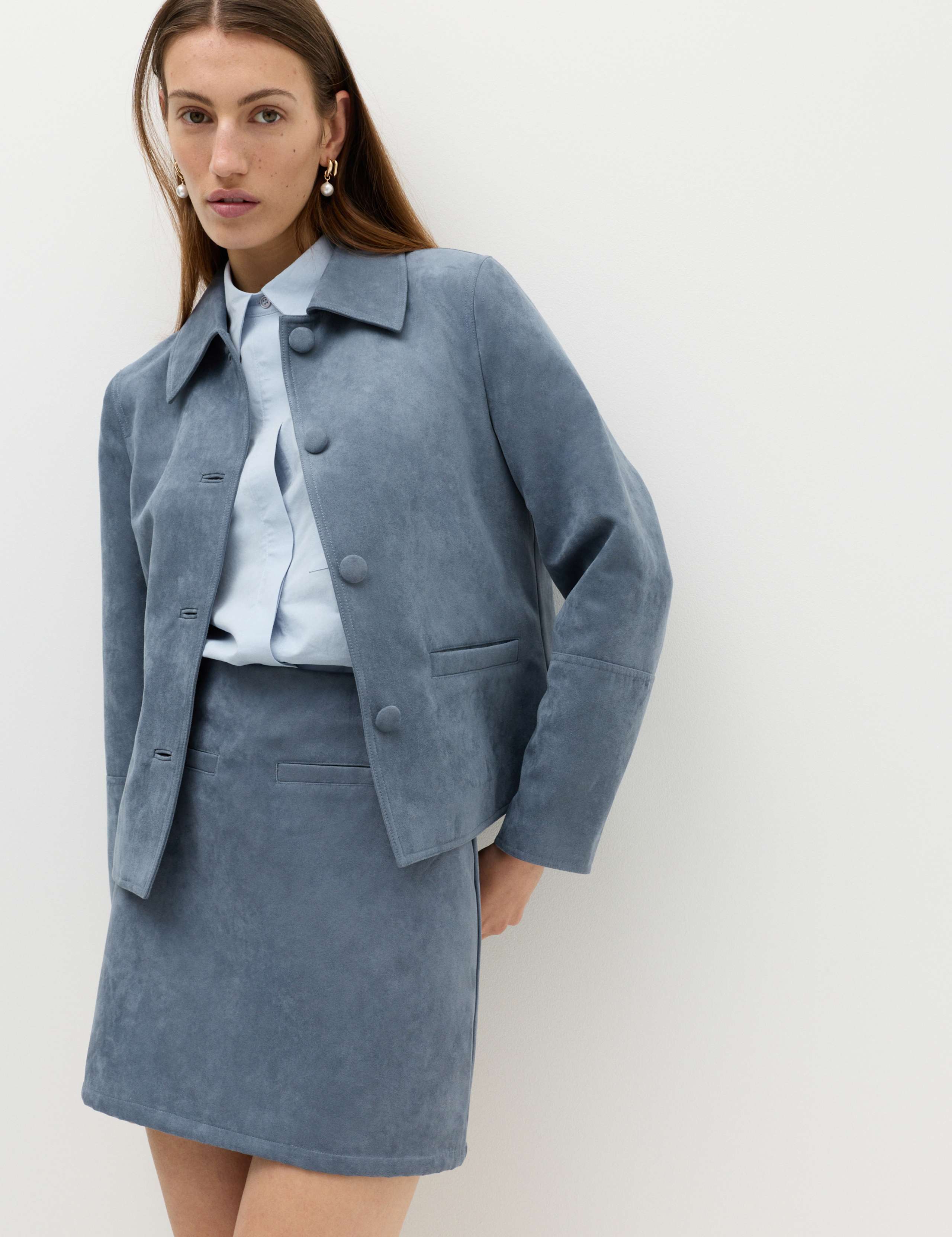 Suedette Mini A-Line Skirt 4 of 5
