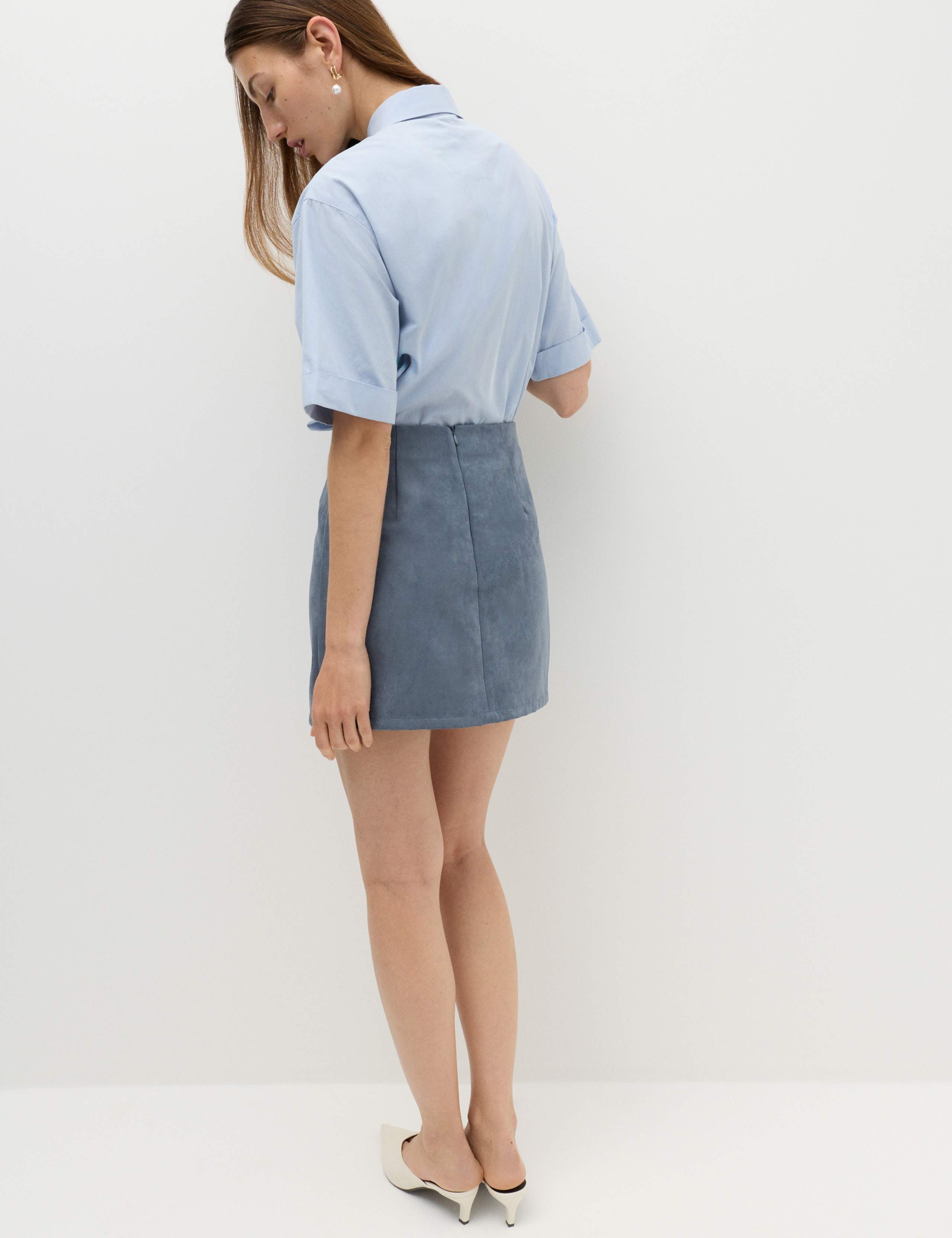 Suedette Mini A-Line Skirt 5 of 5