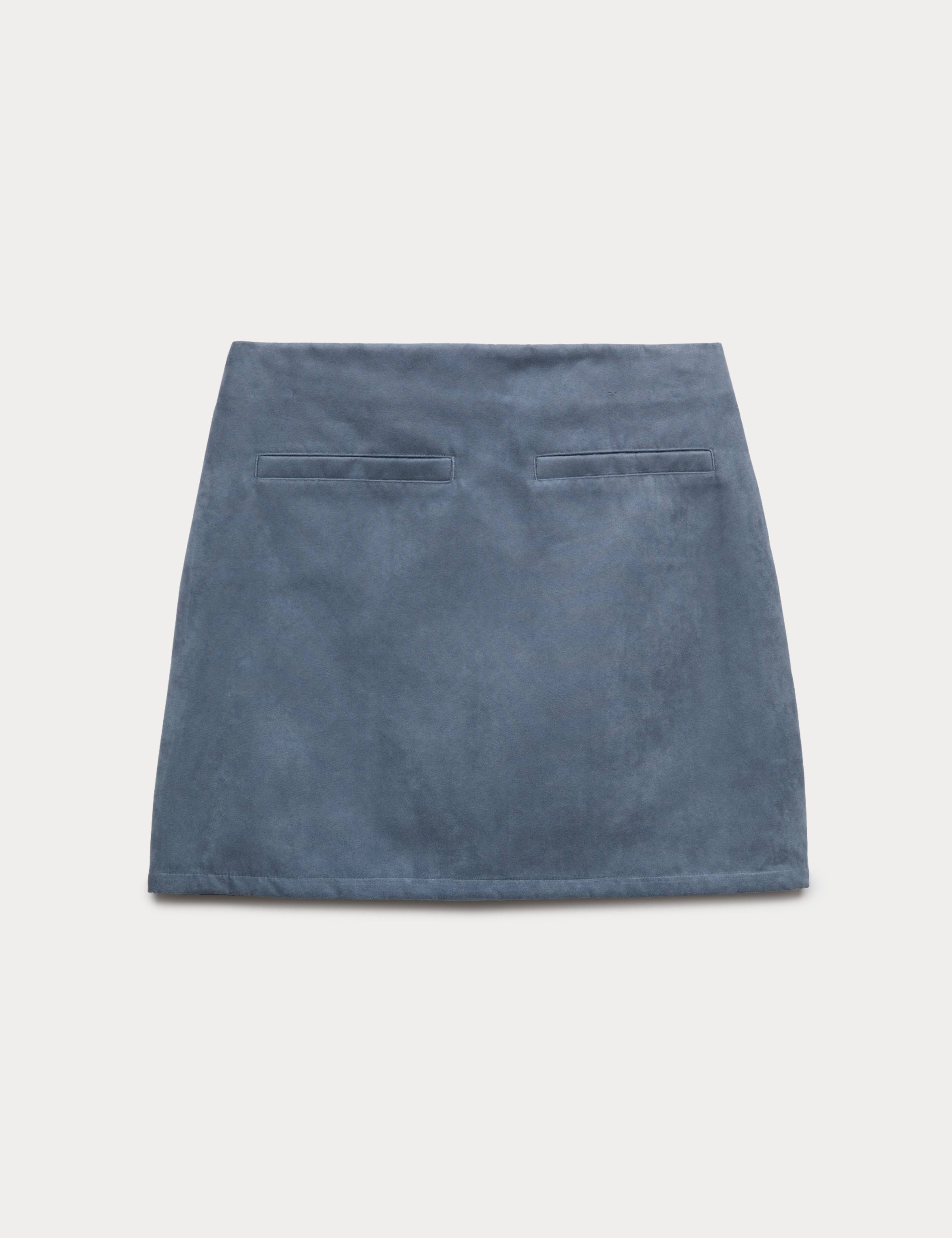 Suedette Mini A-Line Skirt 2 of 5