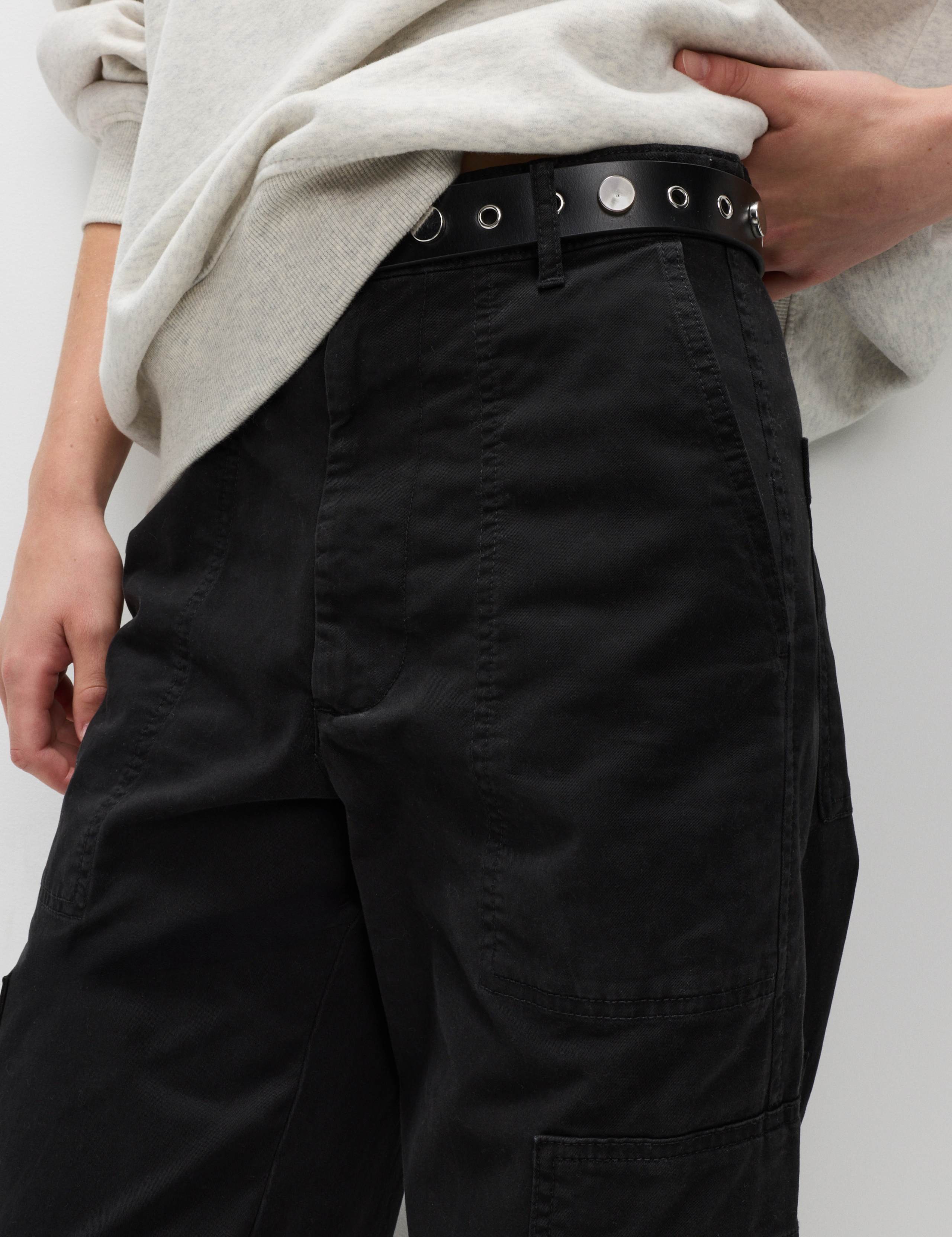 Cotton Rich Cargo Wide Leg Trousers 4 of 7