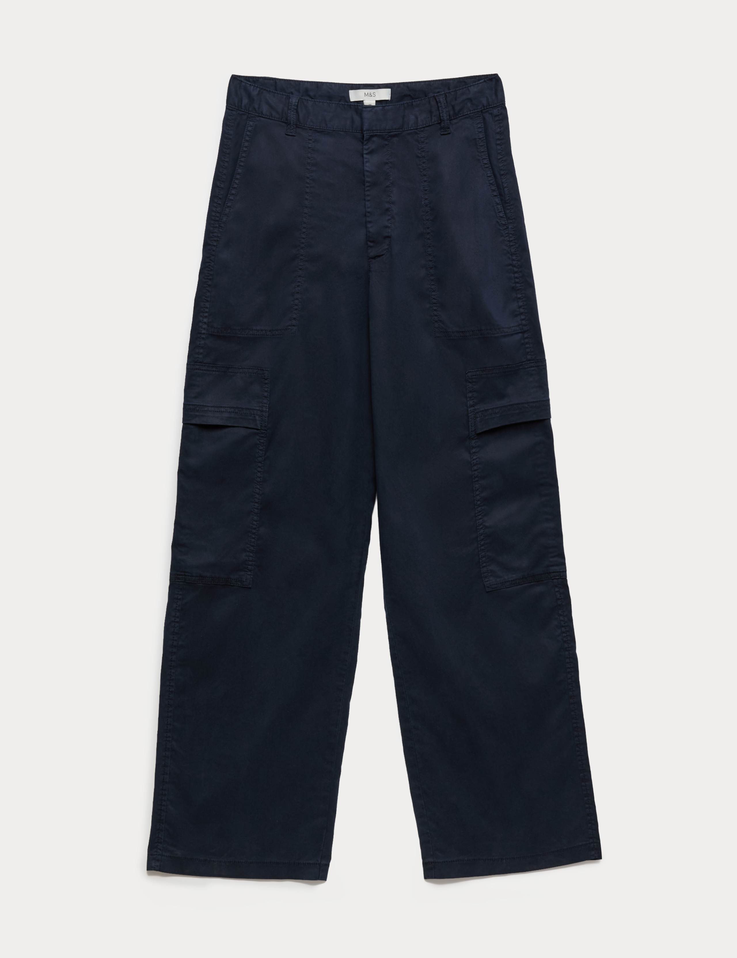 Lyocell Rich Cargo Wide Leg Trousers 2 of 5