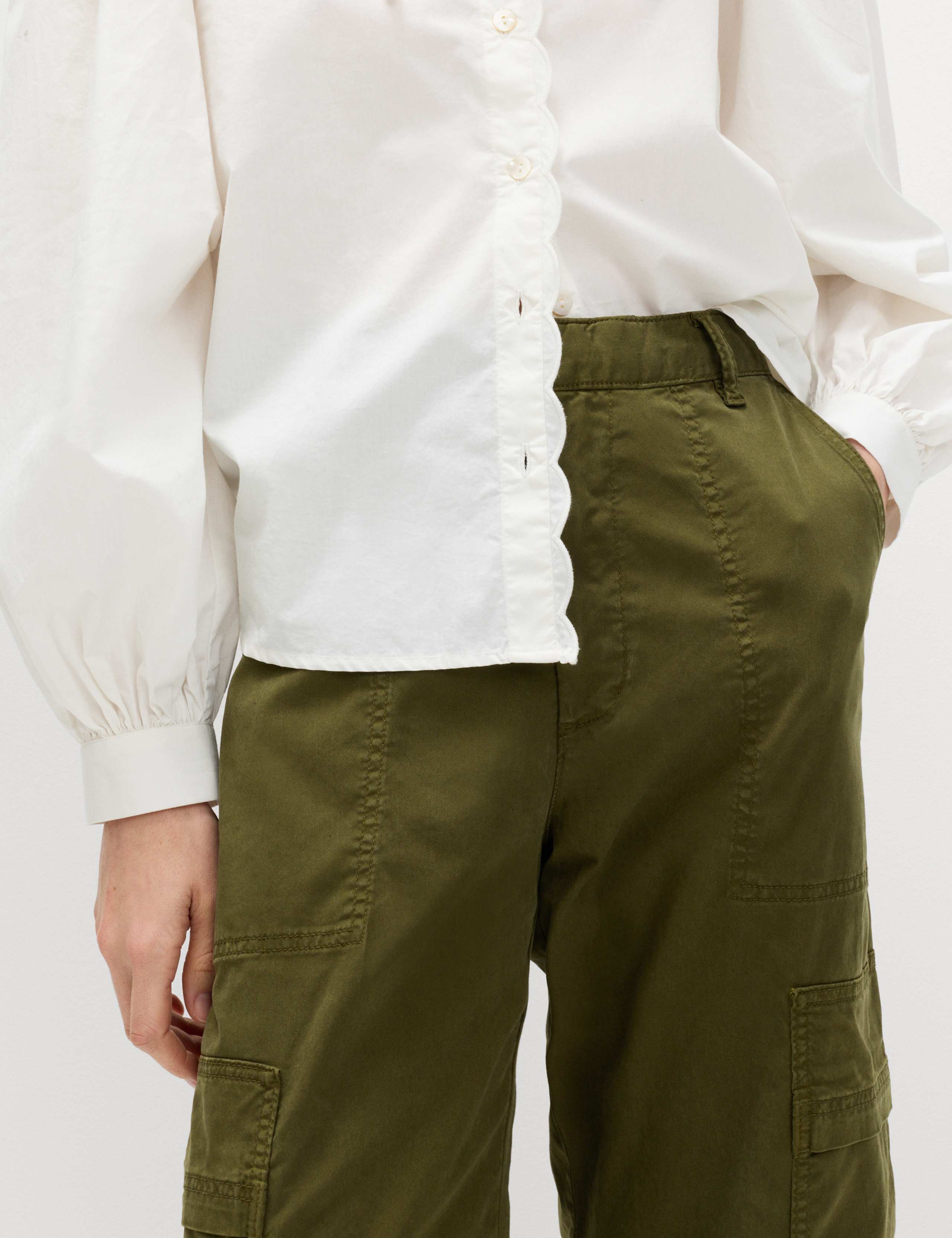 Lyocell Rich Cargo Wide Leg Trousers 5 of 5