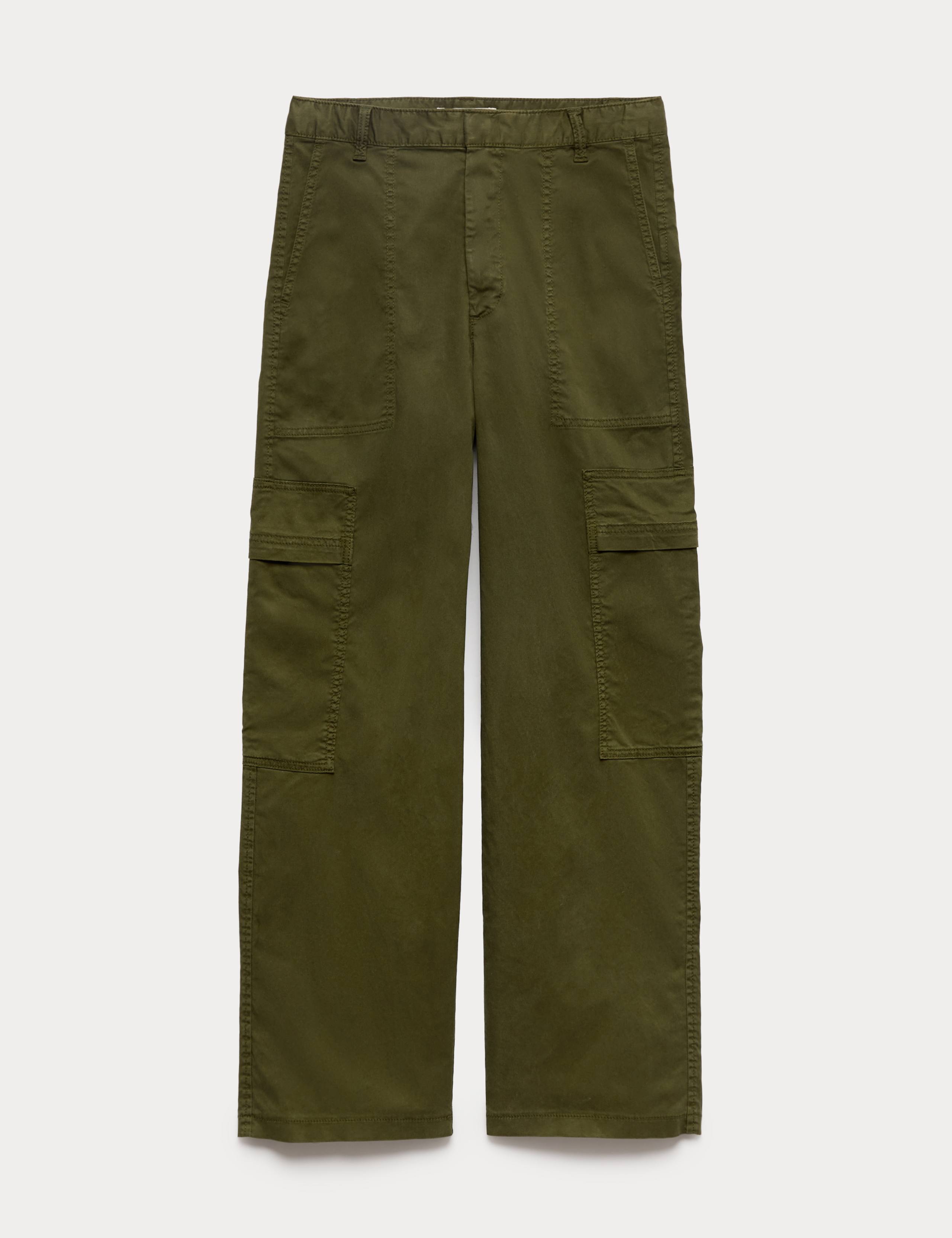 Lyocell Rich Cargo Wide Leg Trousers 2 of 5